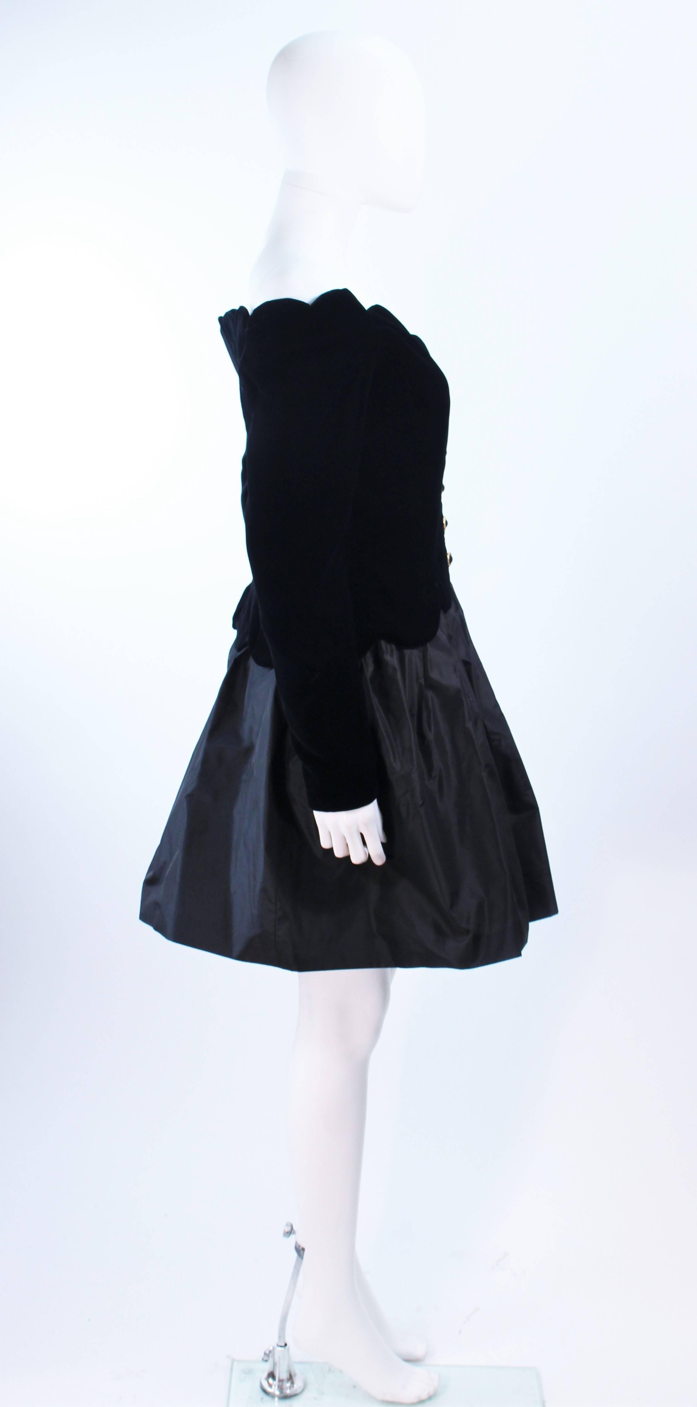 Women's BELVILLE SASSON Velvet Skirt Evening Ensemble Off Shoulder Scallop Size 10 For Sale