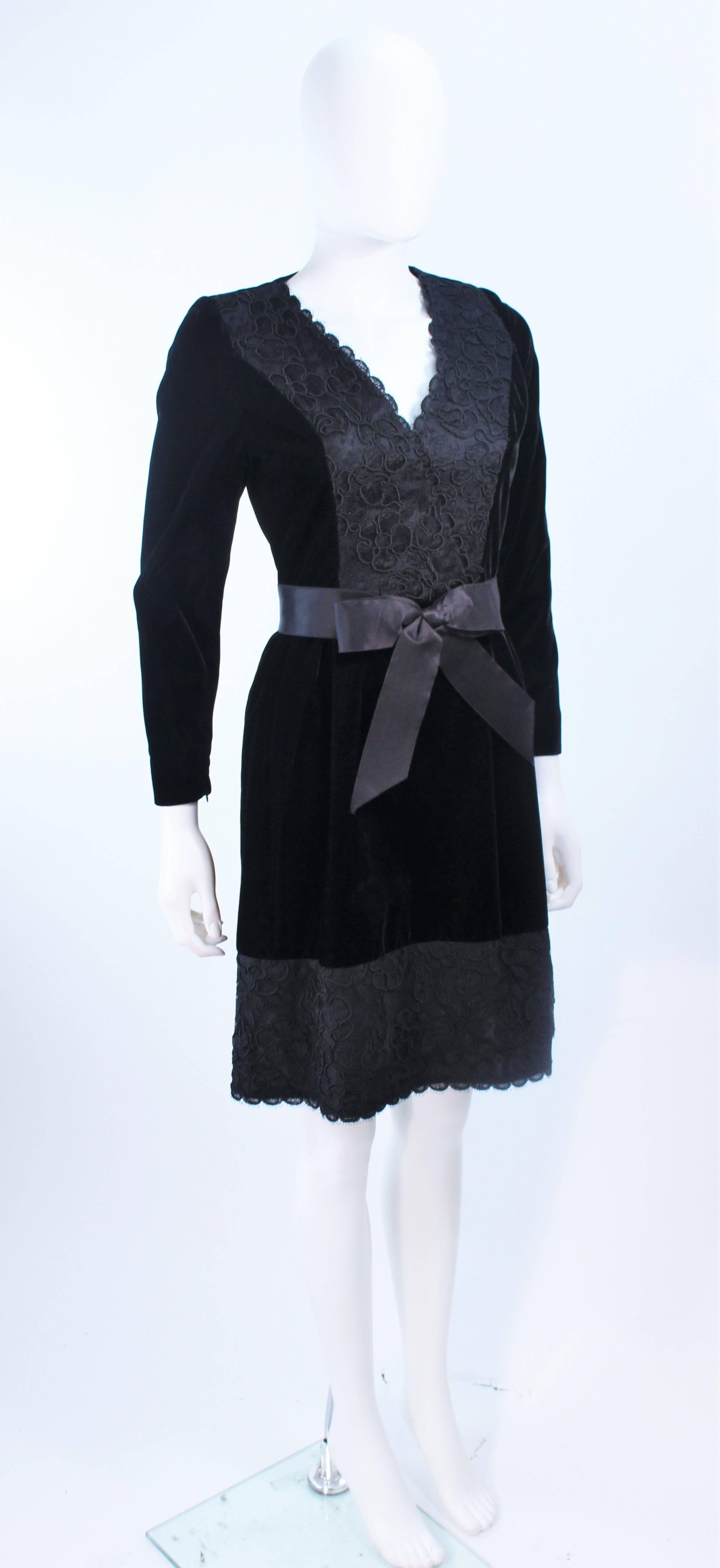 black givenchy lace and velvet mini dress