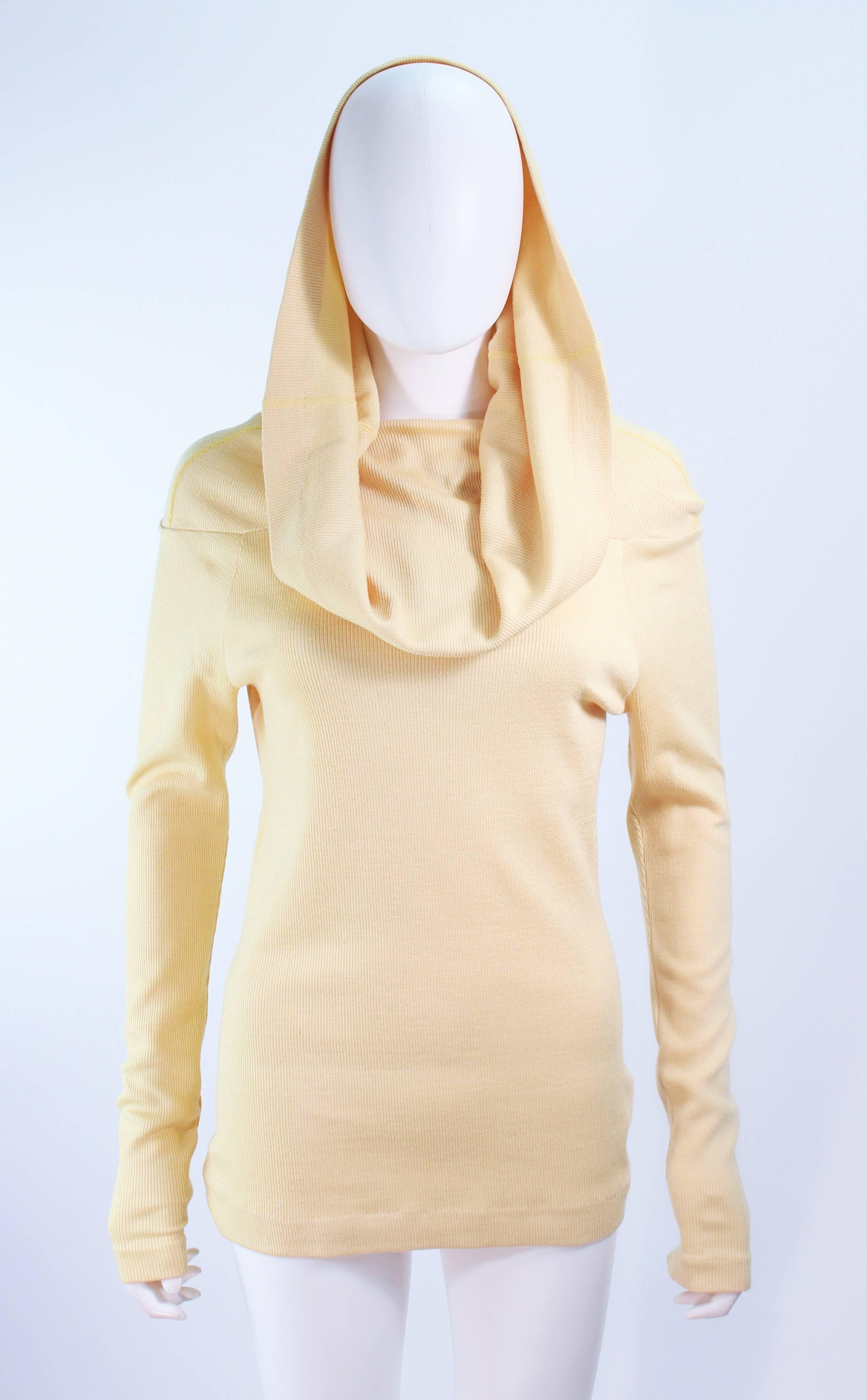ISSEY MIYAKI Yellow Two Piece Skirt and Sweater Ensemble Size 4 6 8 3