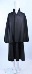 Vintage 1960's Black Wool Cape Size 6 8