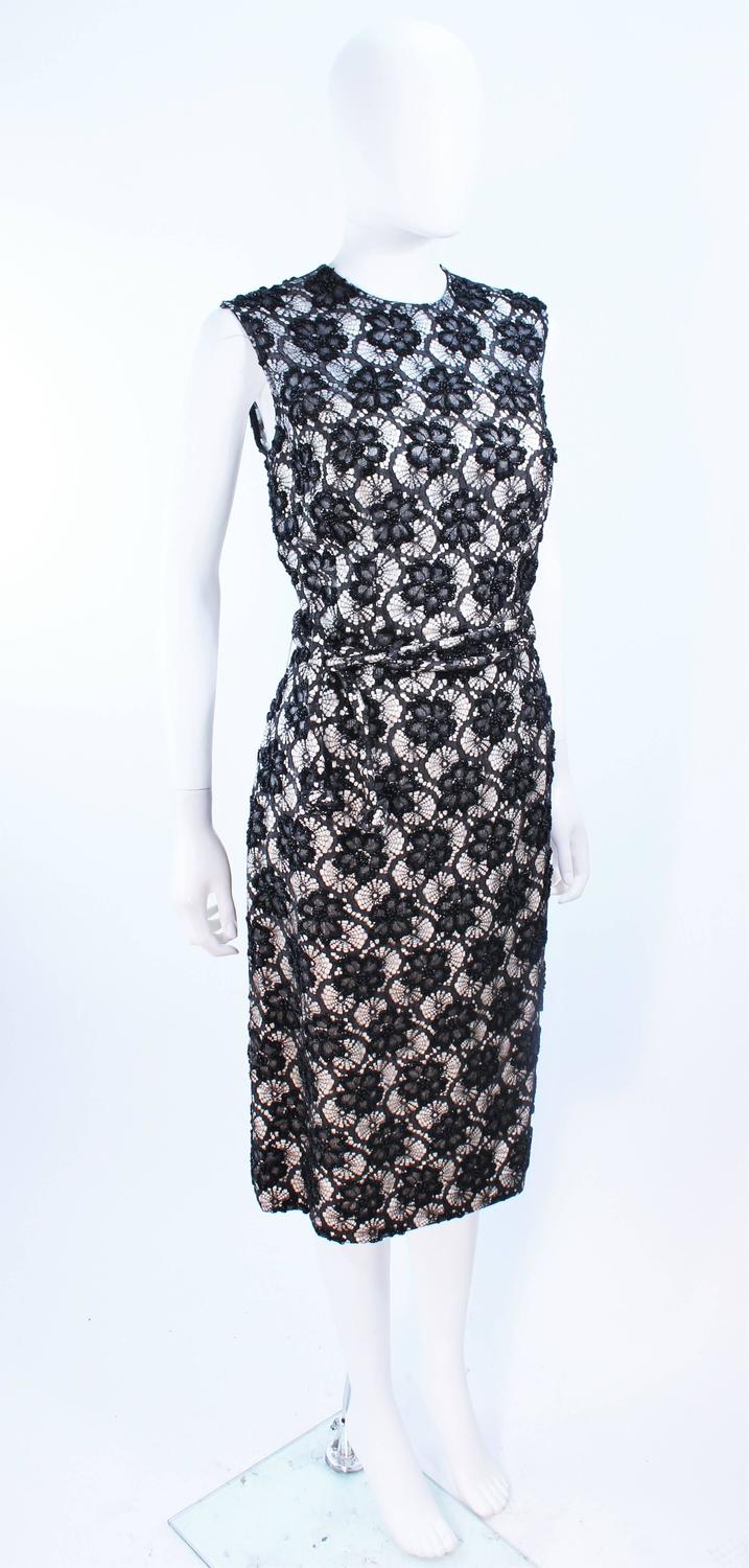 SWEE LO HAUTE COUTURE INTERNATIONAL 1960's Beaded Cocktail Dress Size ...
