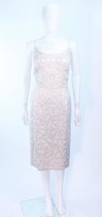 SWEE LO HAUTE COUTURE INTERNATIONAL Ivory Iridescent Cocktail Dress Size 8 10