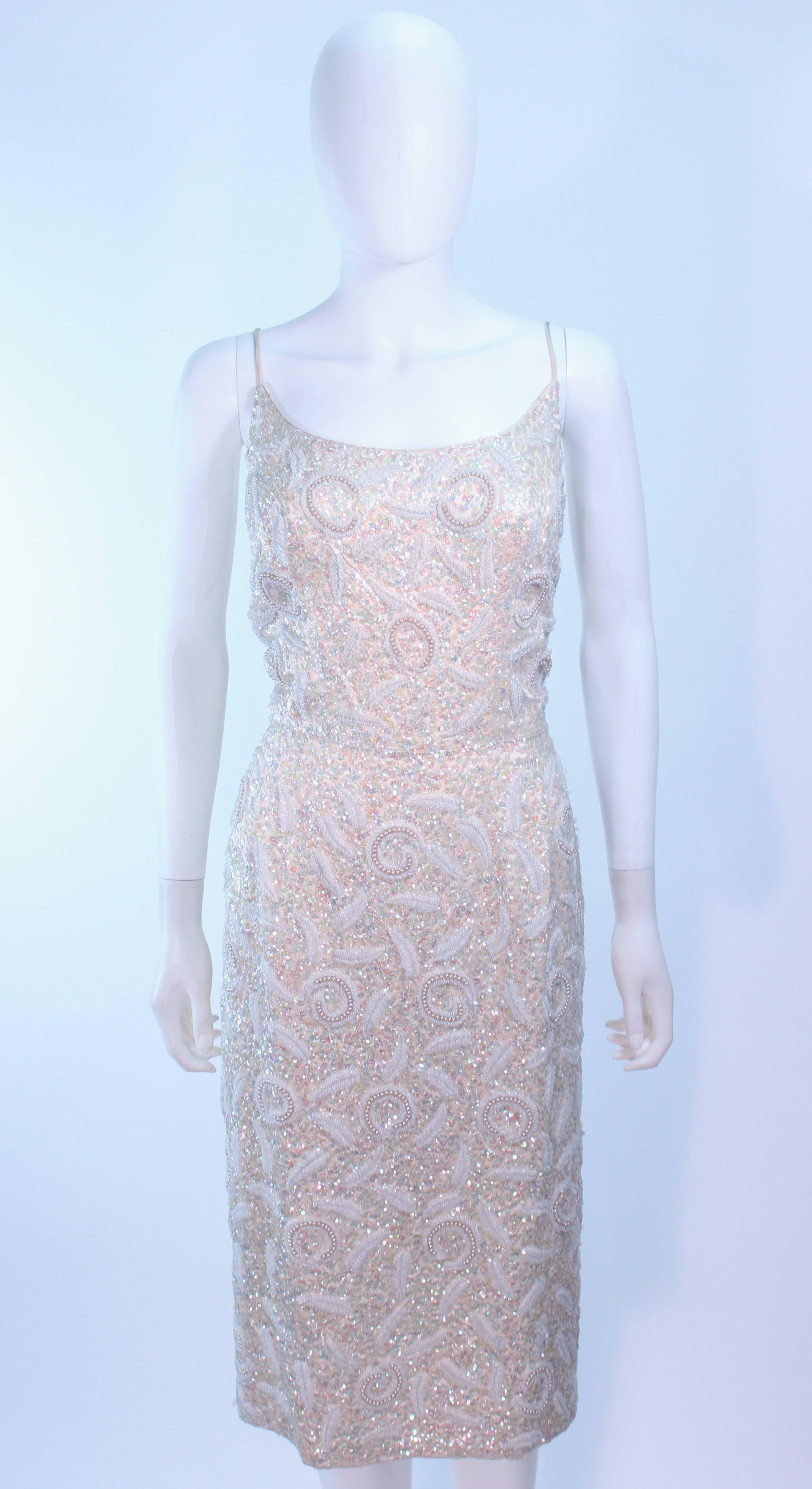 SWEE LO HAUTE COUTURE INTERNATIONAL Ivory Iridescent Cocktail Dress ...