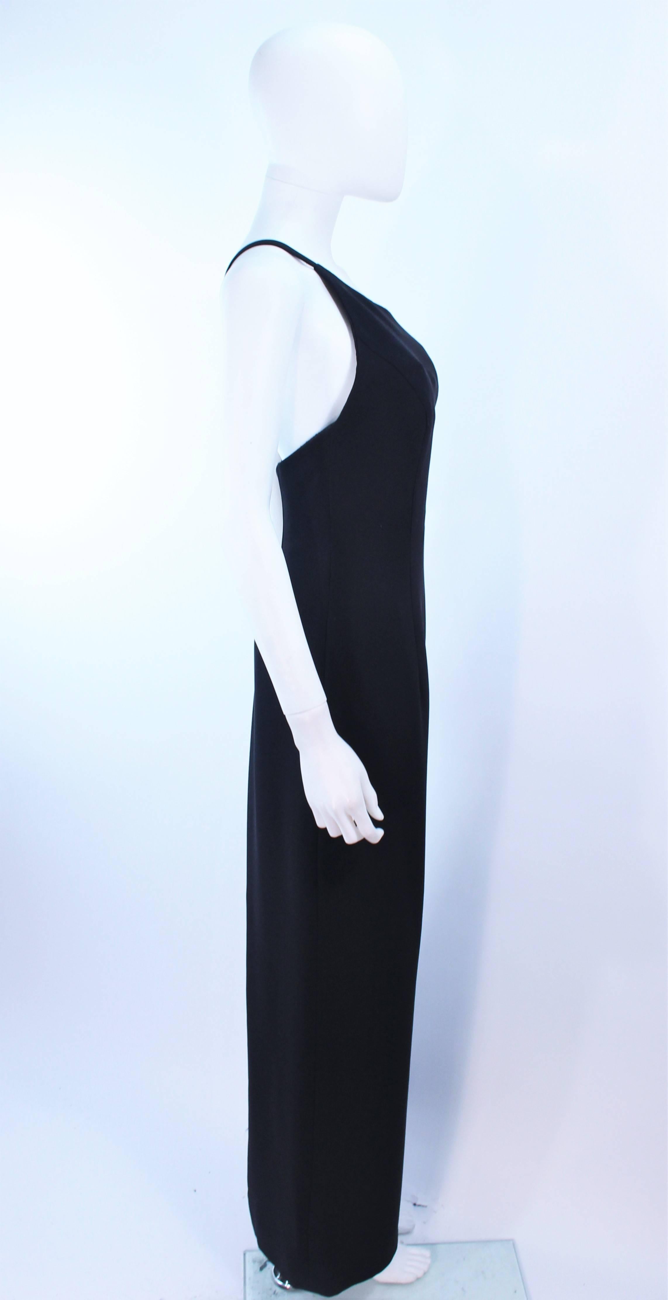 GIORGIO ARMANI Black Silk Asymmetrical One Shoulder Gown Size 44 In Excellent Condition In Los Angeles, CA