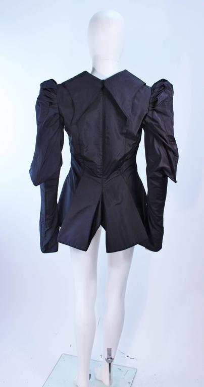 SHEPTIM ZERO Black Satin Runway Riding Coat Size 2 Made-To-Order For ...