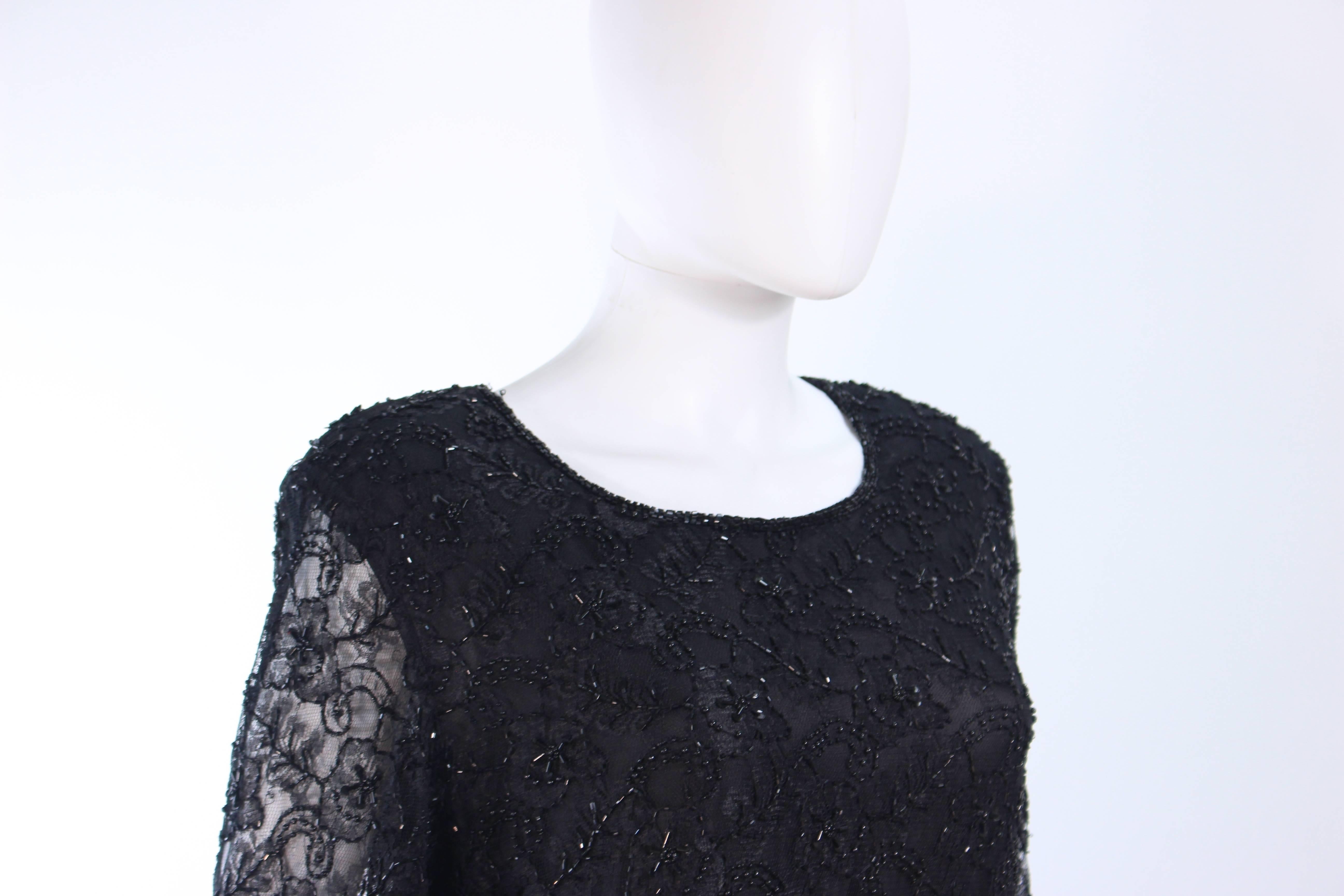 black lace gown with sleeves