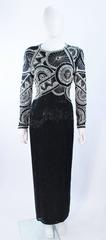 OLEG CASSINI 'Black Tie' Beaded Gown Size 6