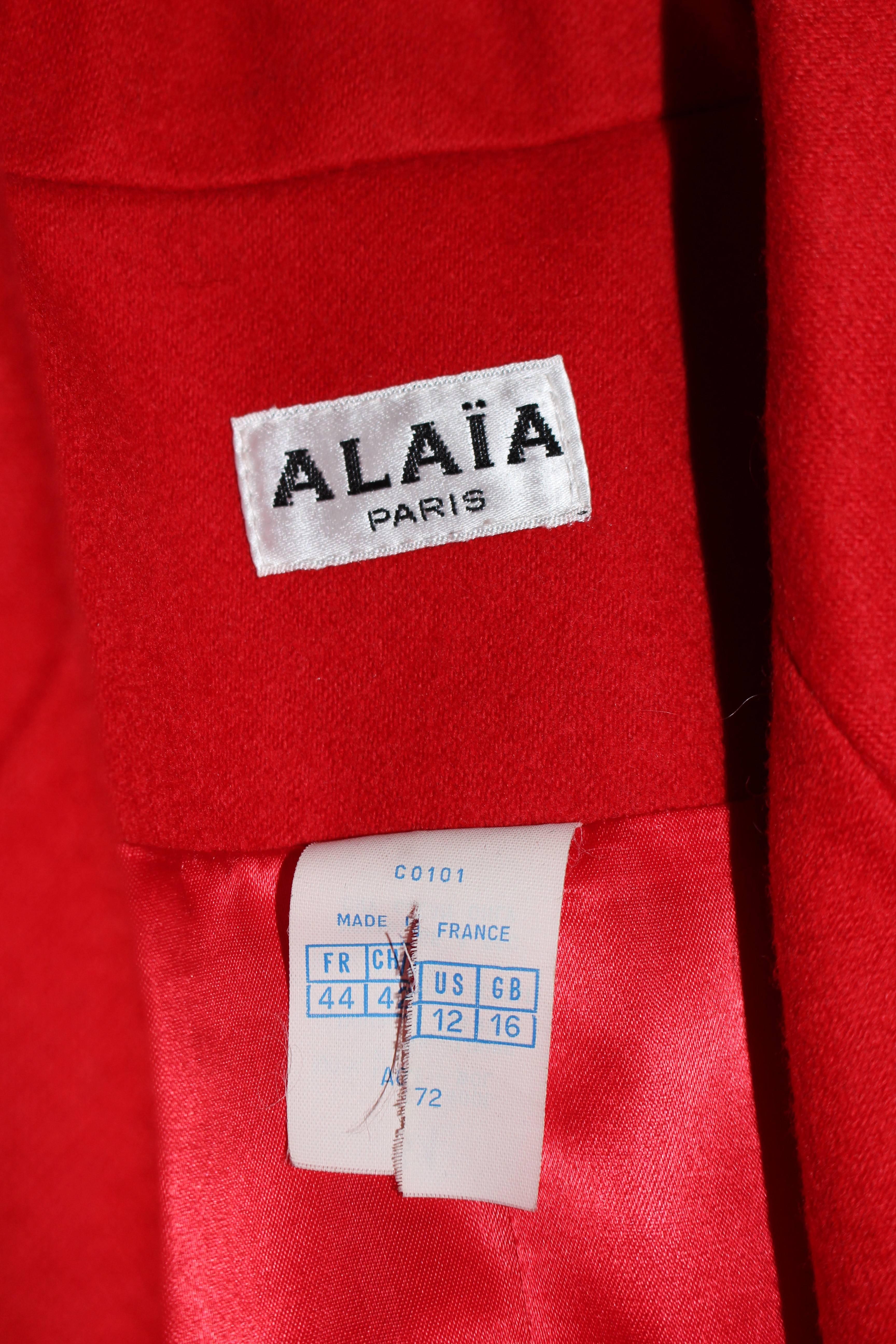 ALAIA Red Blazer Size 12 4