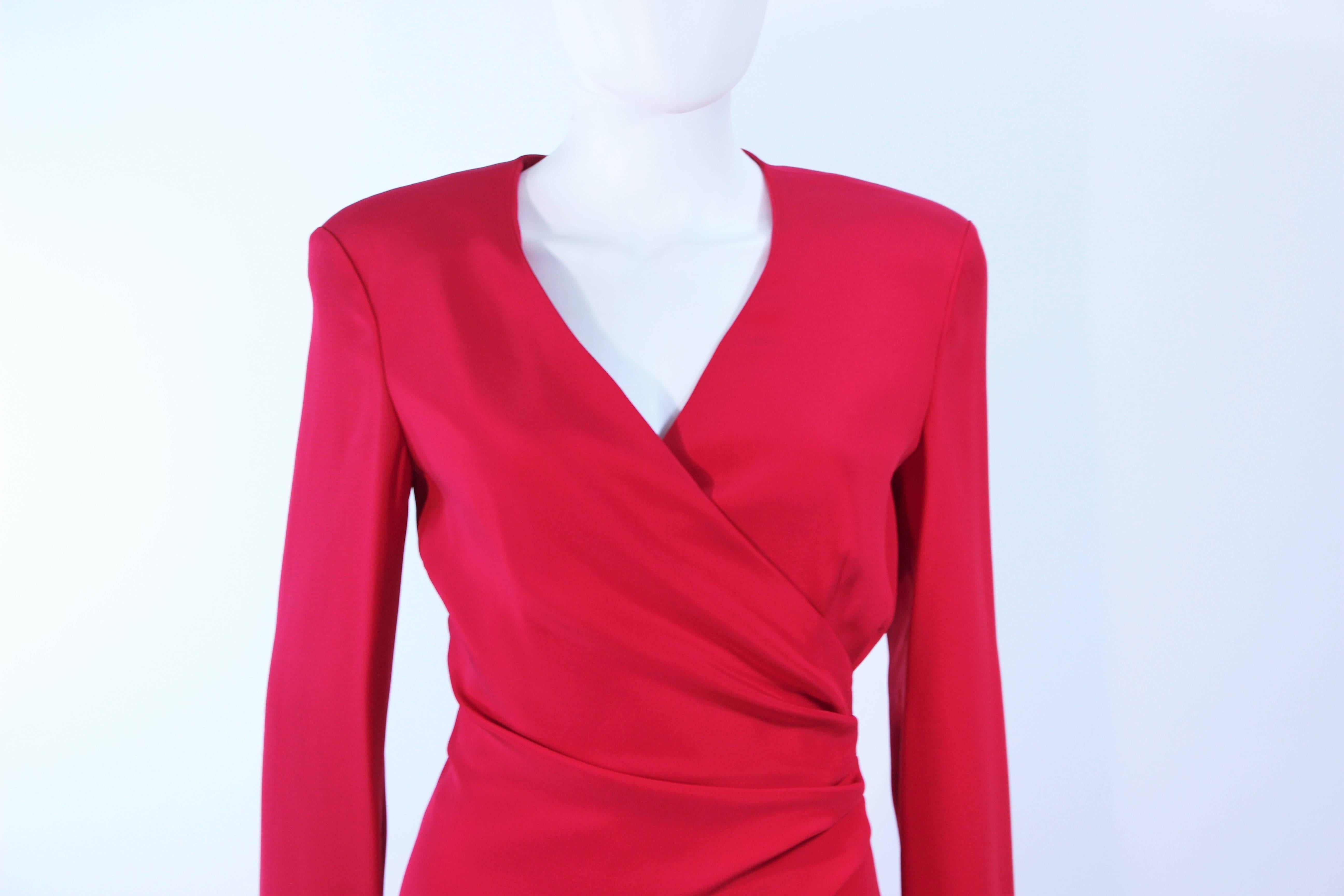 ARMANI Vestido de cóctel de seda drapeado magenta Talla 8 10 en Excelente estado para la venta en Los Angeles, CA