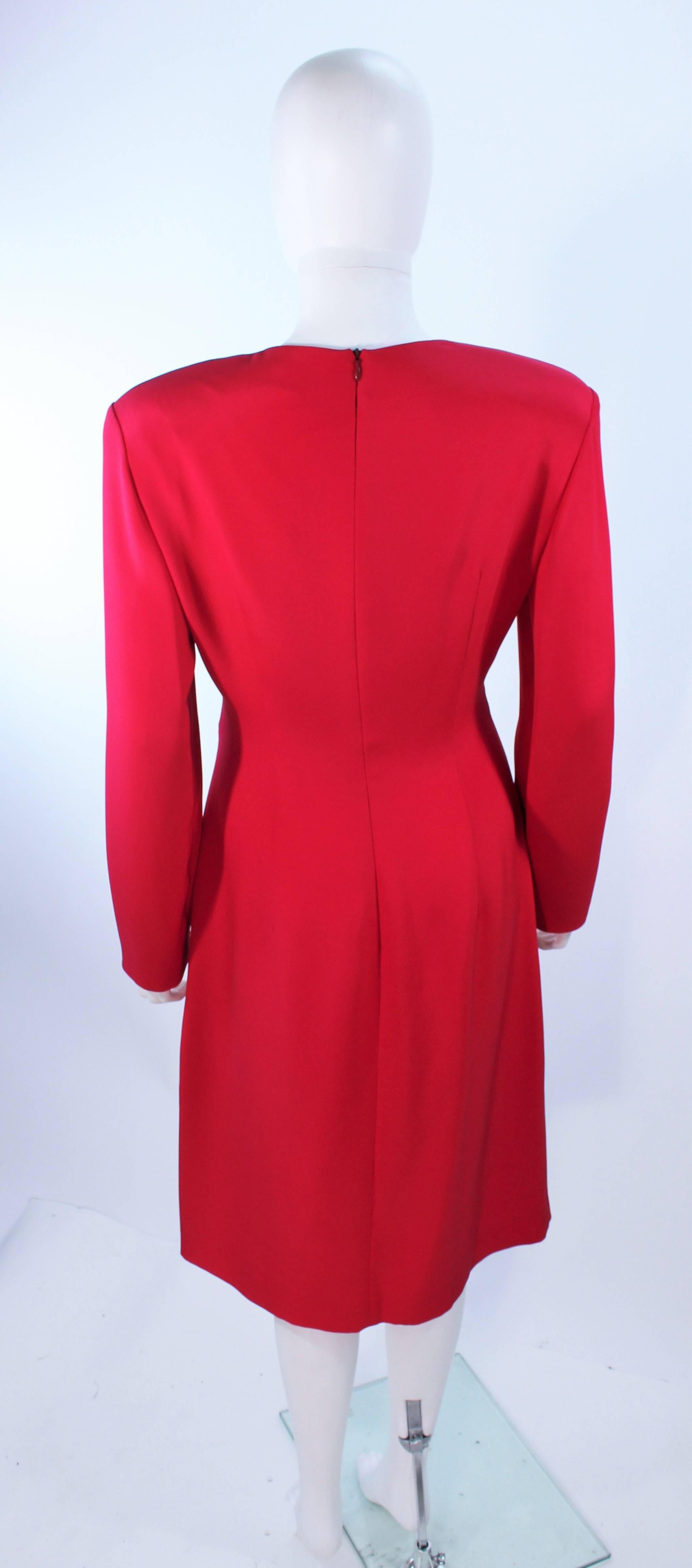 ARMANI Magenta Drape Silk Cocktail Dress Size 8 10 For Sale 1