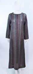 MISSONI Grey Mauve Green Full Length Sweater Dress Size Medium Large