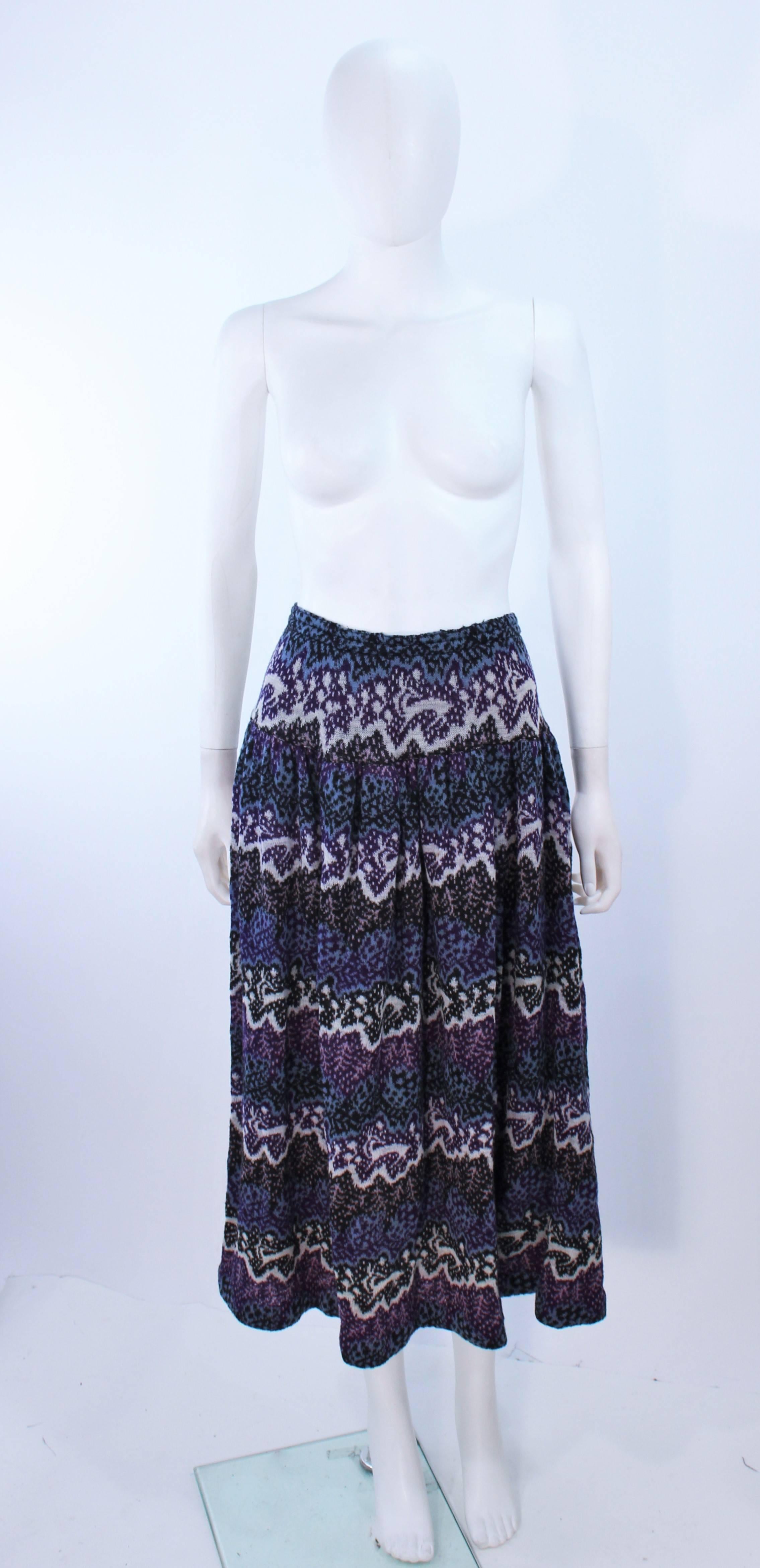 MISSONI Knit Navy Cardigan Pants & Skirt Ensemble Size Large For Sale 3