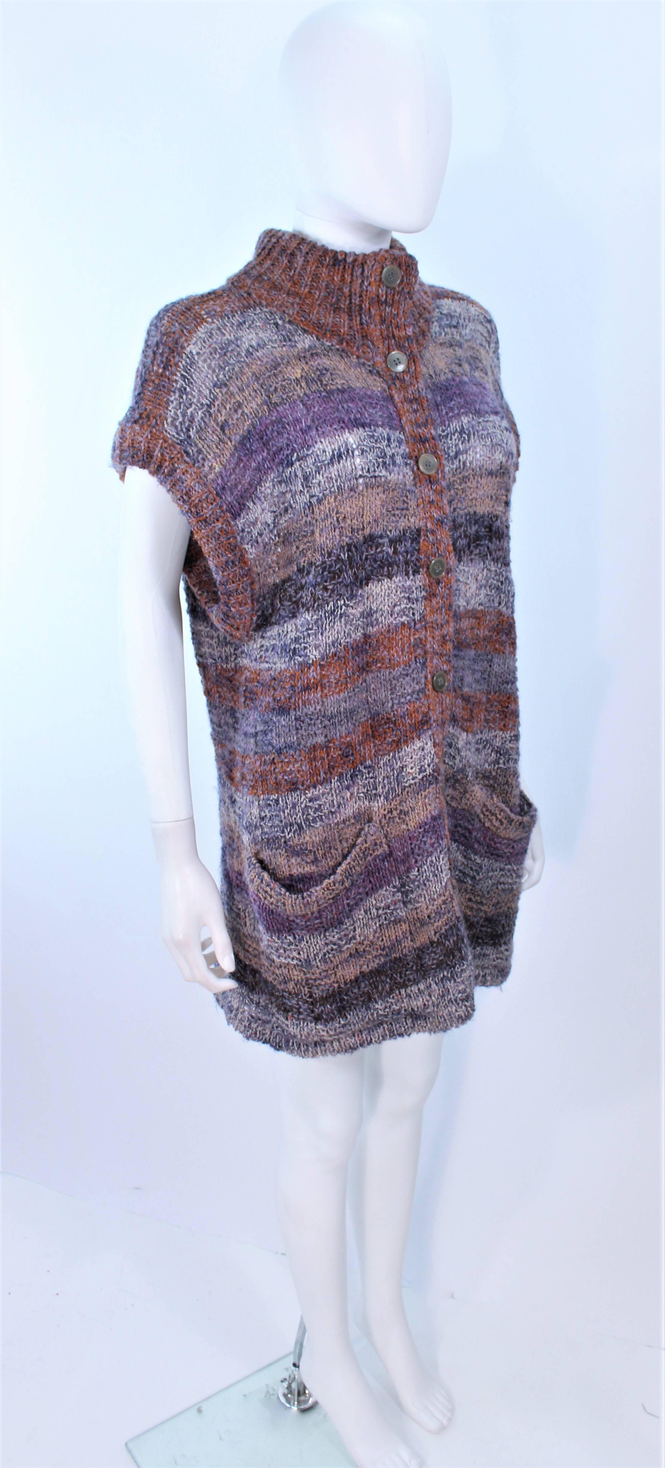 Women's MISSONI Mauve Wool Knit Vest Size Large For Sale