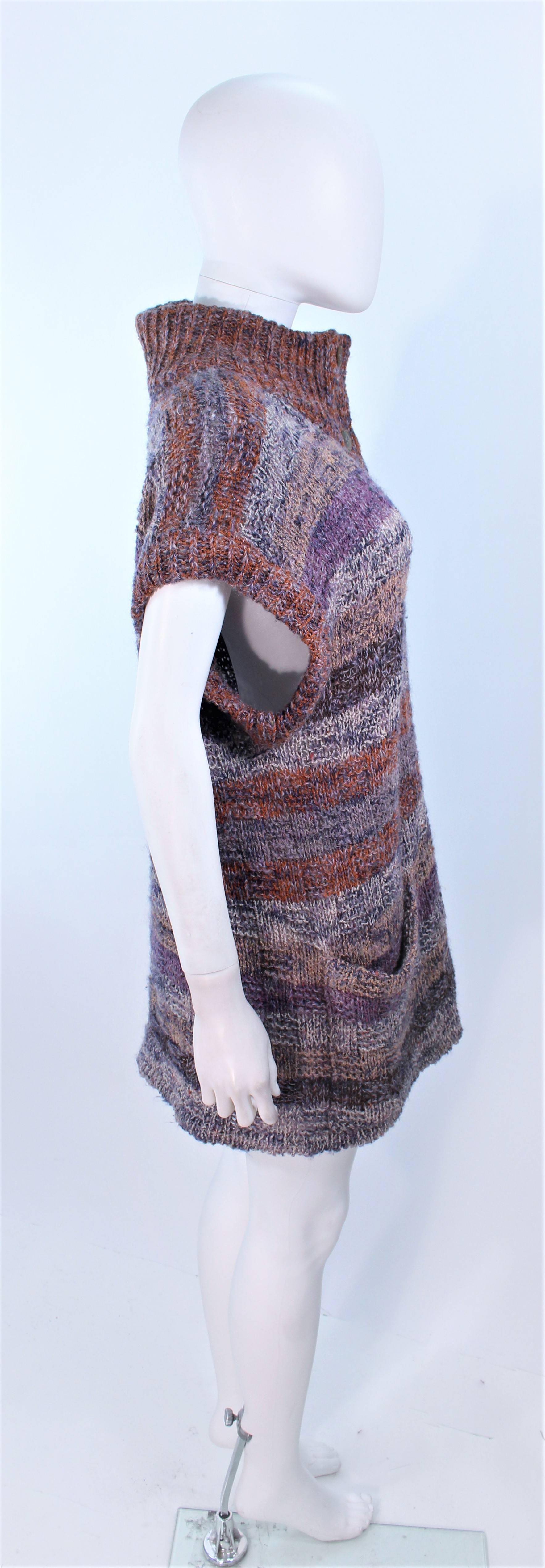 MISSONI Mauve Wool Knit Vest Size Large For Sale 3