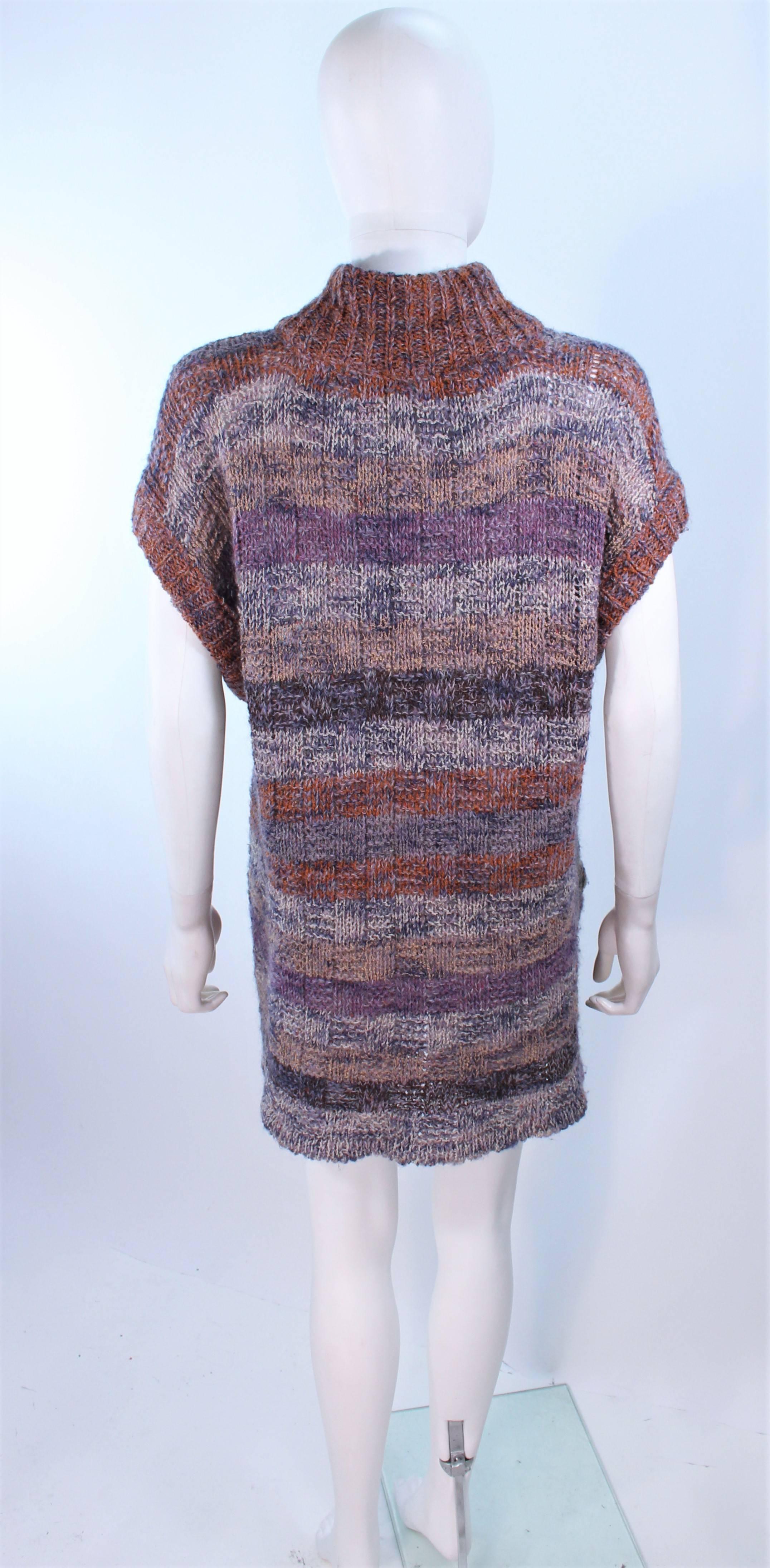 MISSONI Mauve Wool Knit Vest Size Large For Sale 4