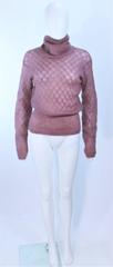 MISSONI Mauve Knit Wool Turtleneck Sweater Size 8