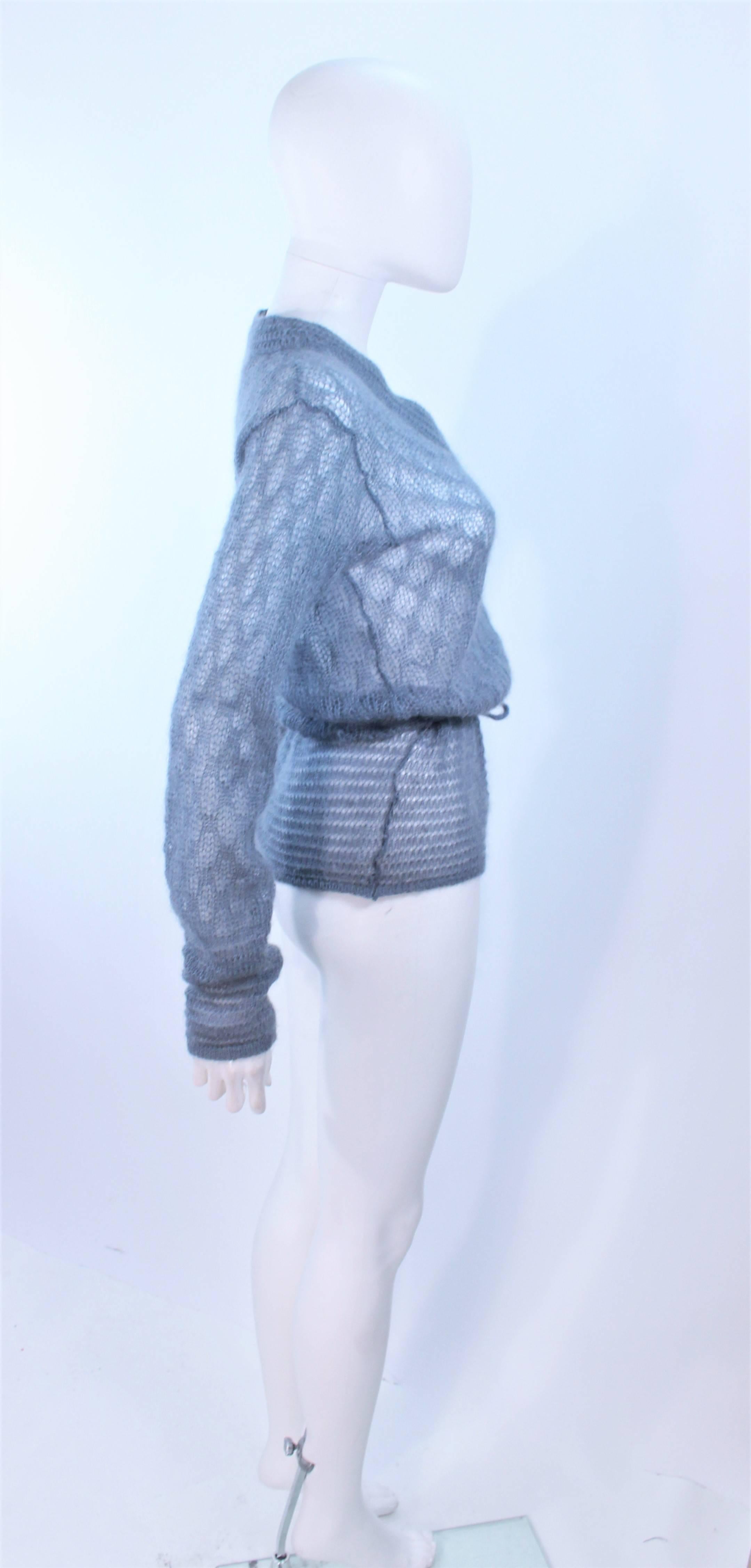 MISSONI Sky Blue Wool Knit V-Neck Sweater Size 8 For Sale 3