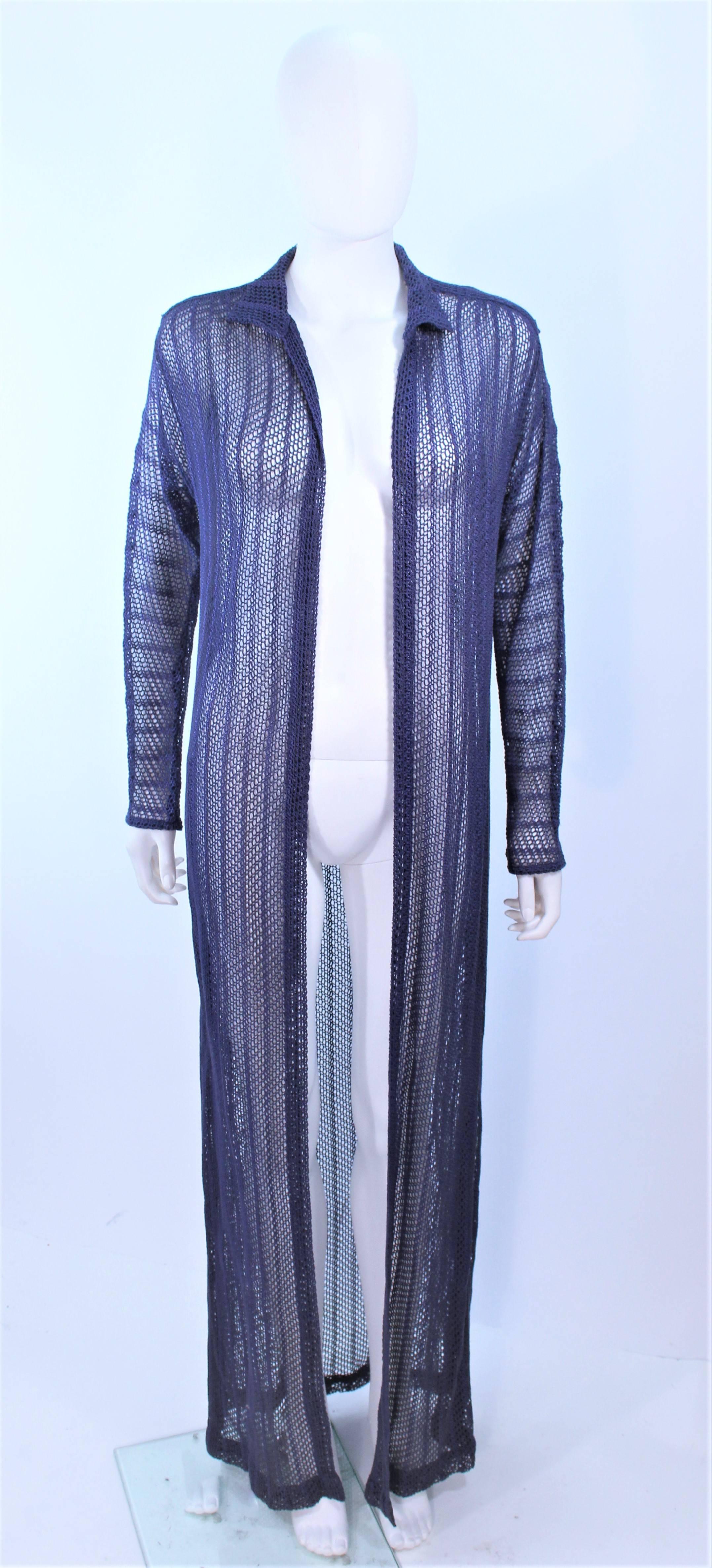 MISSONI Periwinkle Duster and Zig Zag Pattern Pants Size 46 In Excellent Condition For Sale In Los Angeles, CA