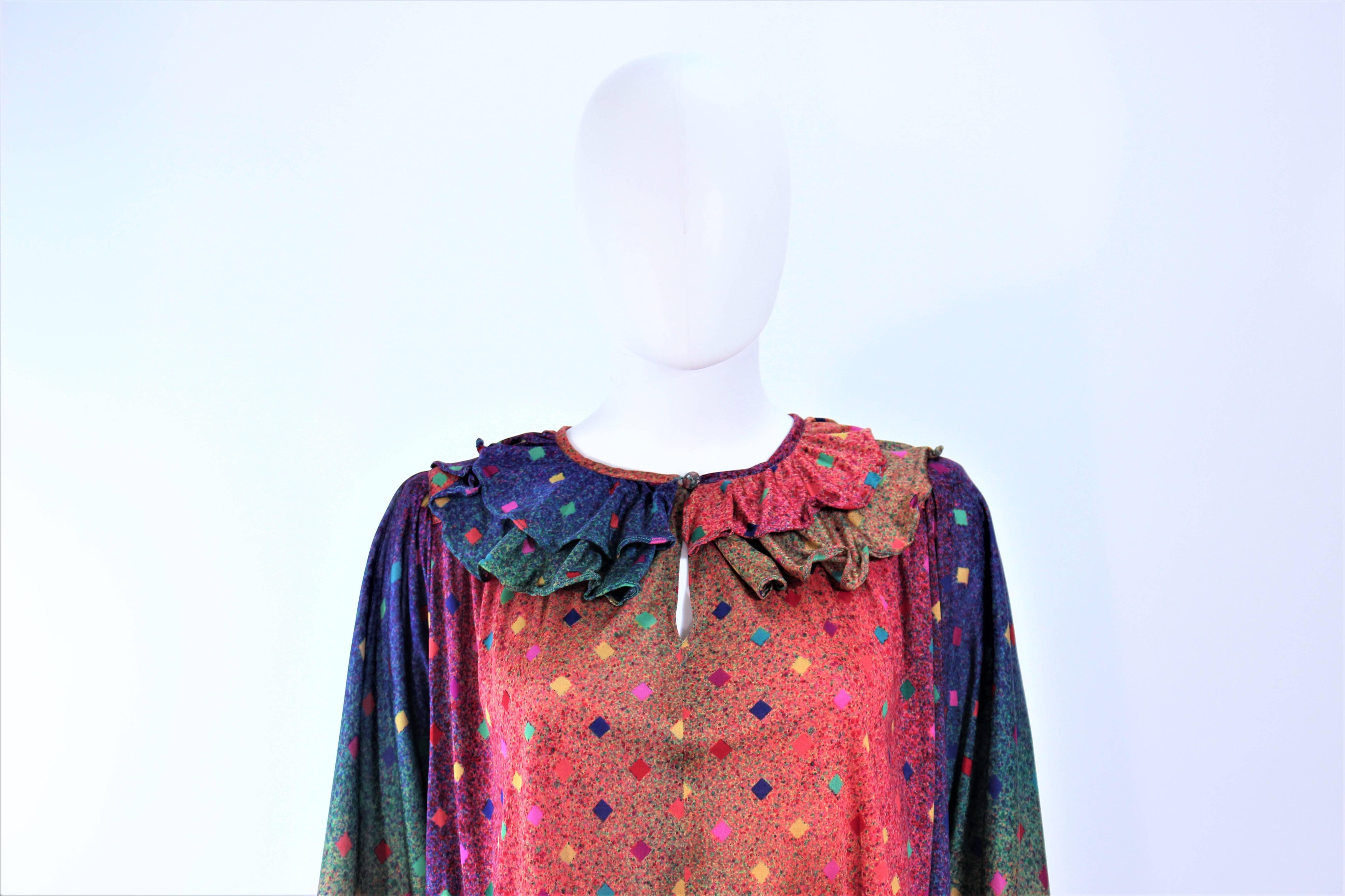 rainbow silk dress