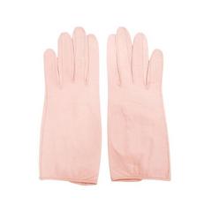 Roger Fare Pink Leather Vintage Gloves w/ Pearlized Button 8