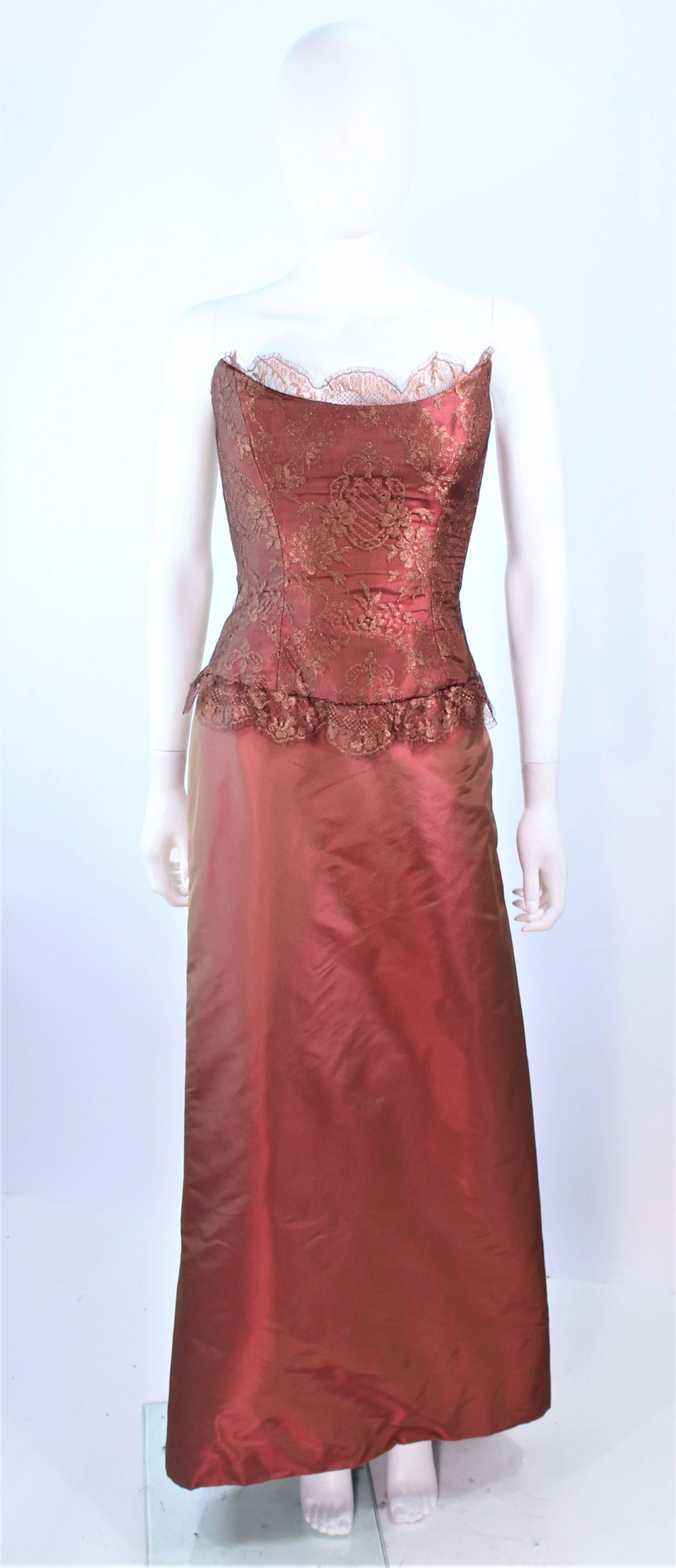 bronze evening gown