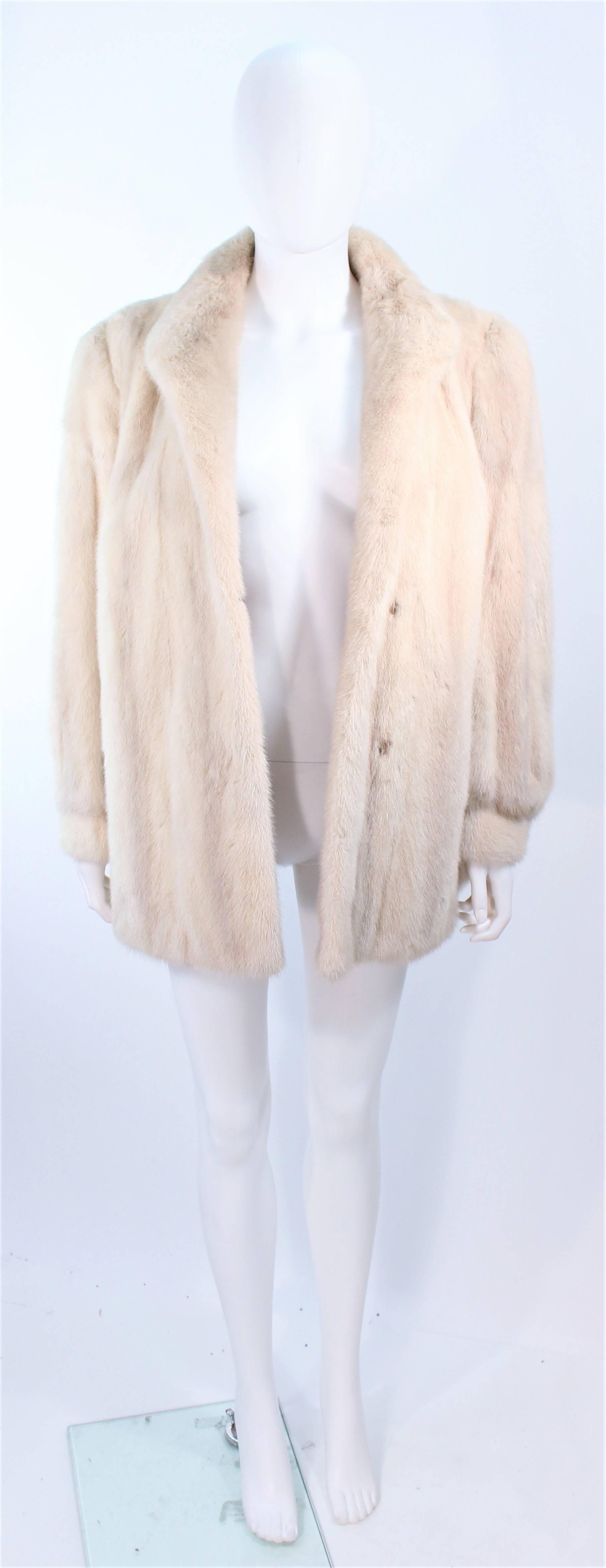 WACHTENHEIM FURS White Mink Fur Sports Coat Size 4 6 2