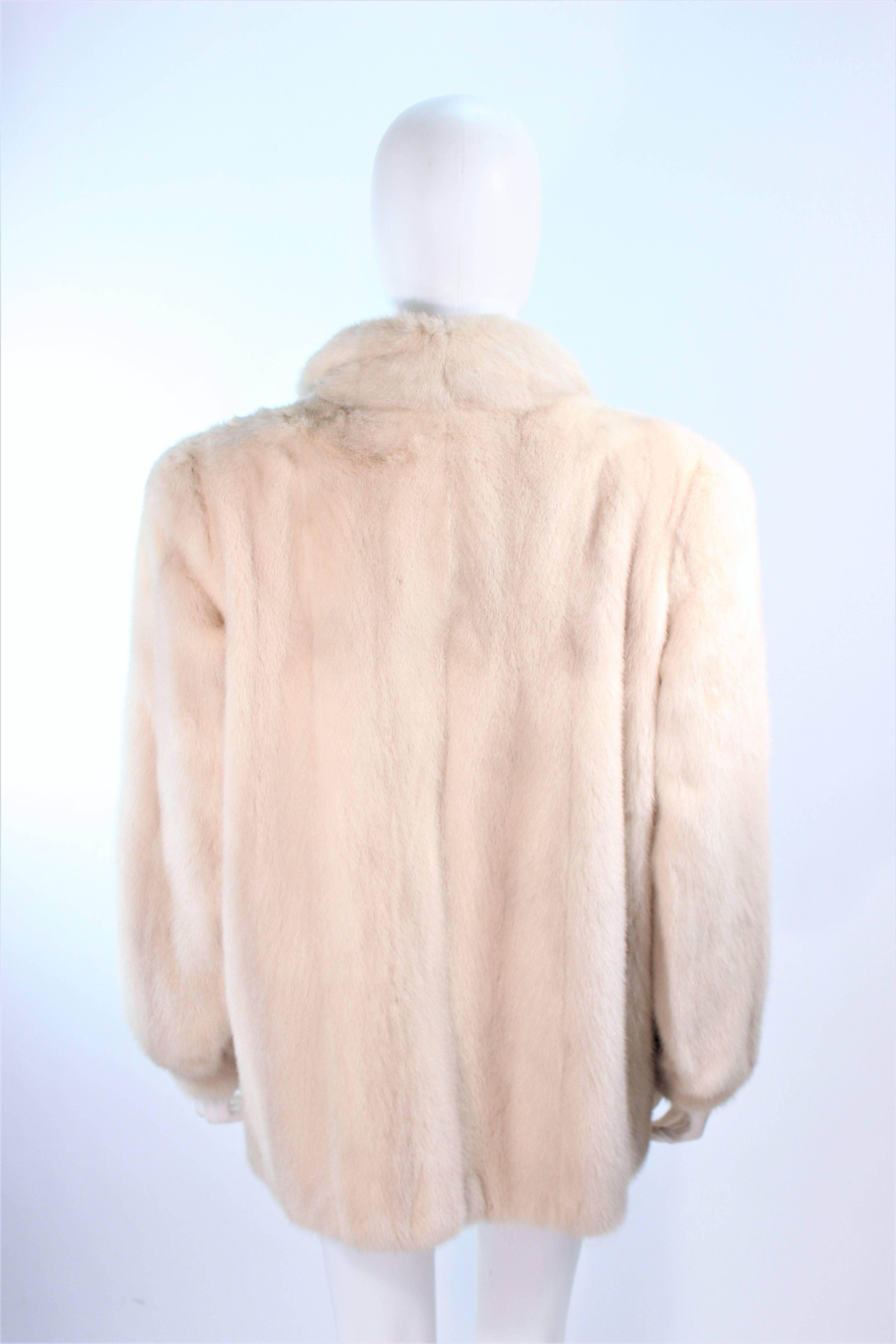 WACHTENHEIM FURS White Mink Fur Sports Coat Size 4 6 1