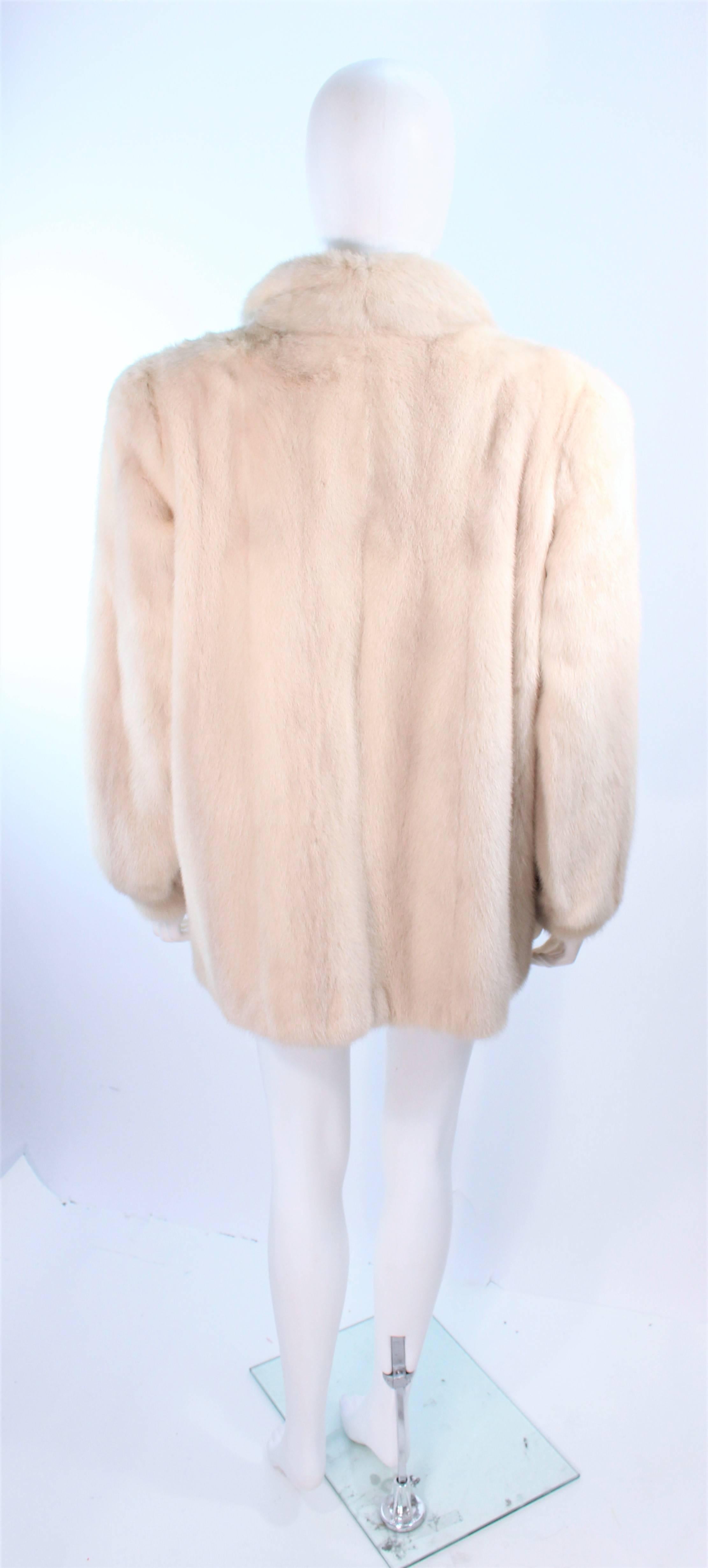 Women's WACHTENHEIM FURS White Mink Fur Sports Coat Size 4 6 For Sale