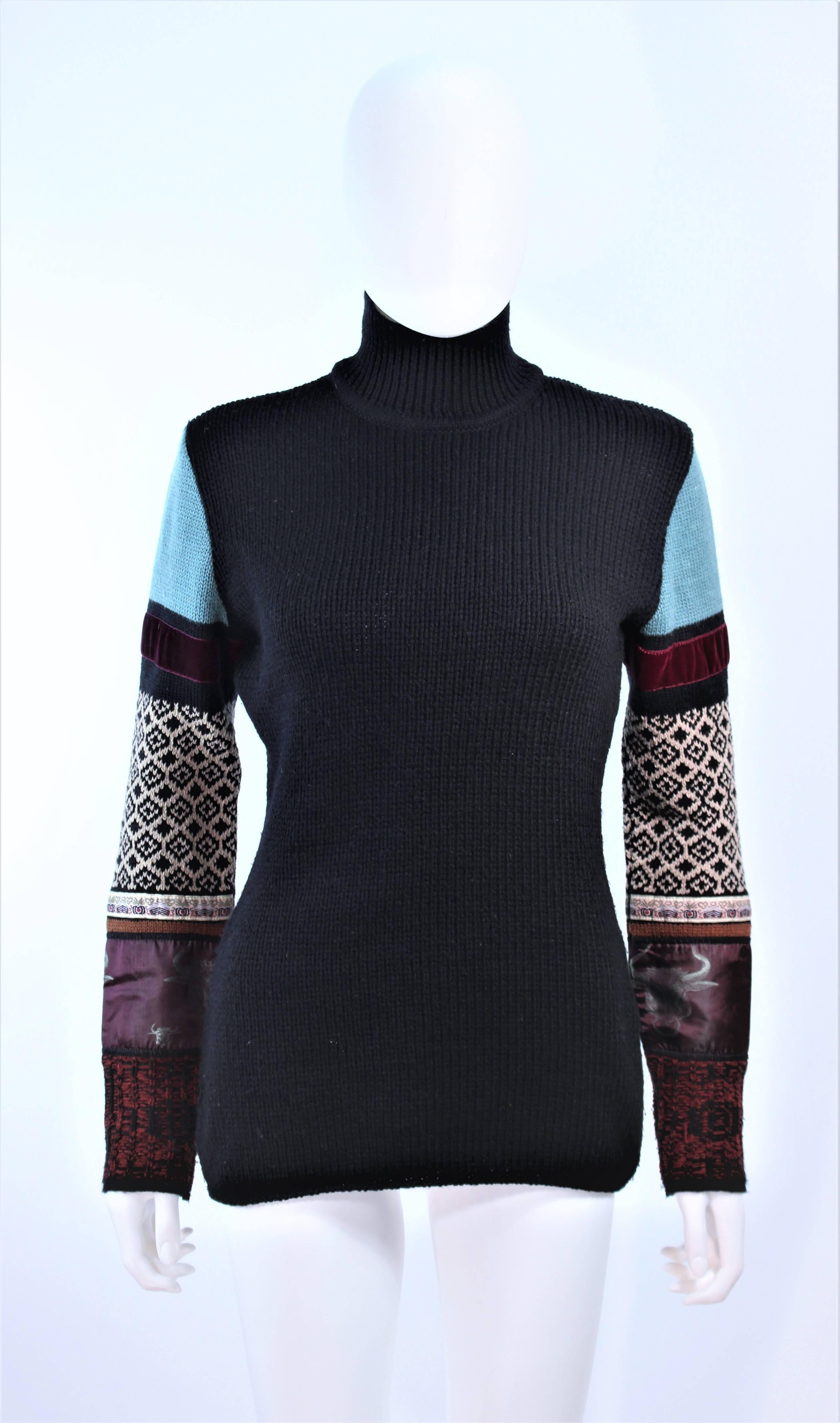 Black JEAN PAUL GAULTIER Guardians and Taurus Applique Sweater Size Medium
