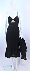 SONIA RYKIEL Silk and Gold Metallic Cocktail Ensemble Size 42