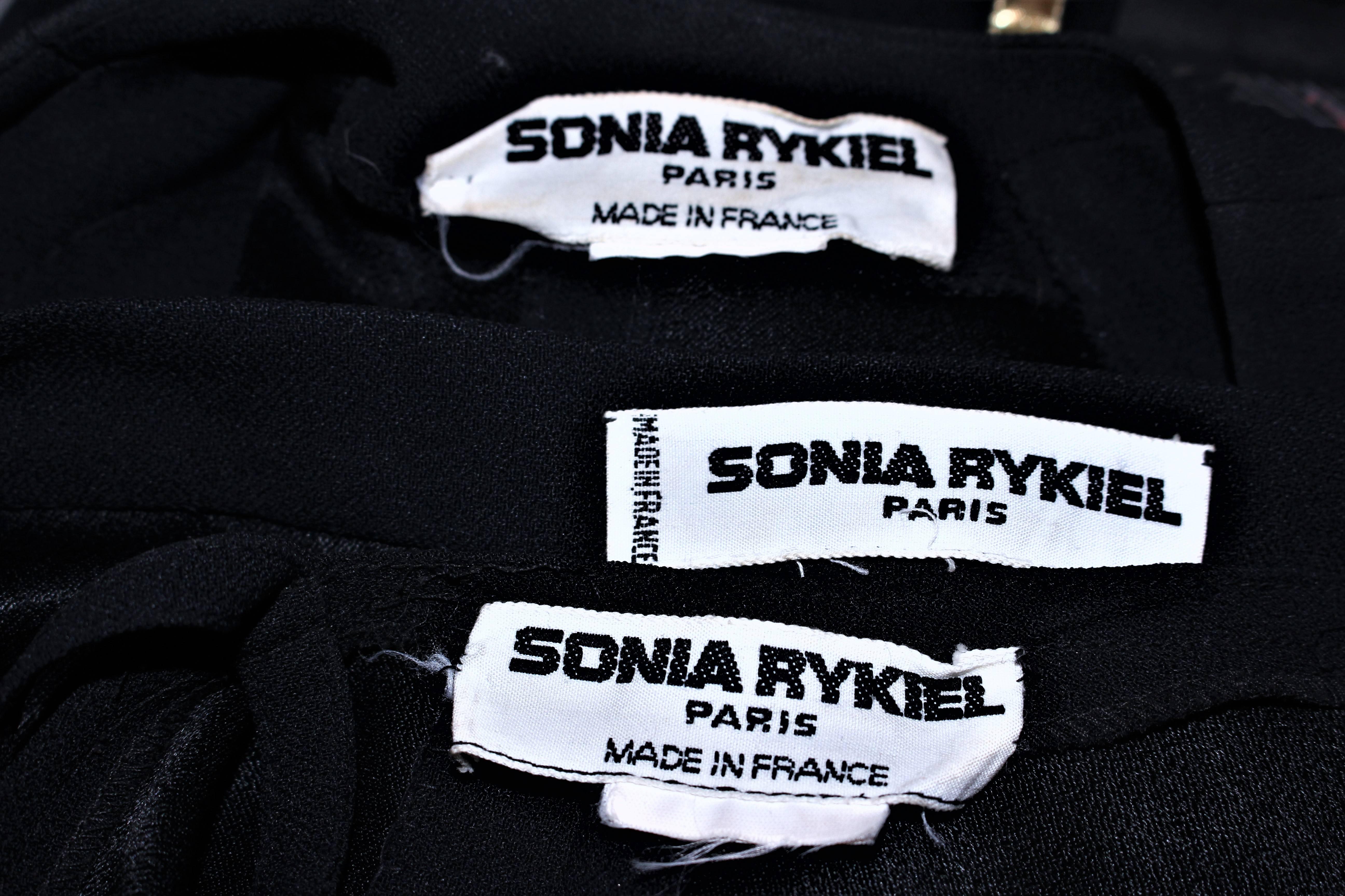 SONIA RYKIEL Silk and Gold Metallic Cocktail Ensemble Size 42 5