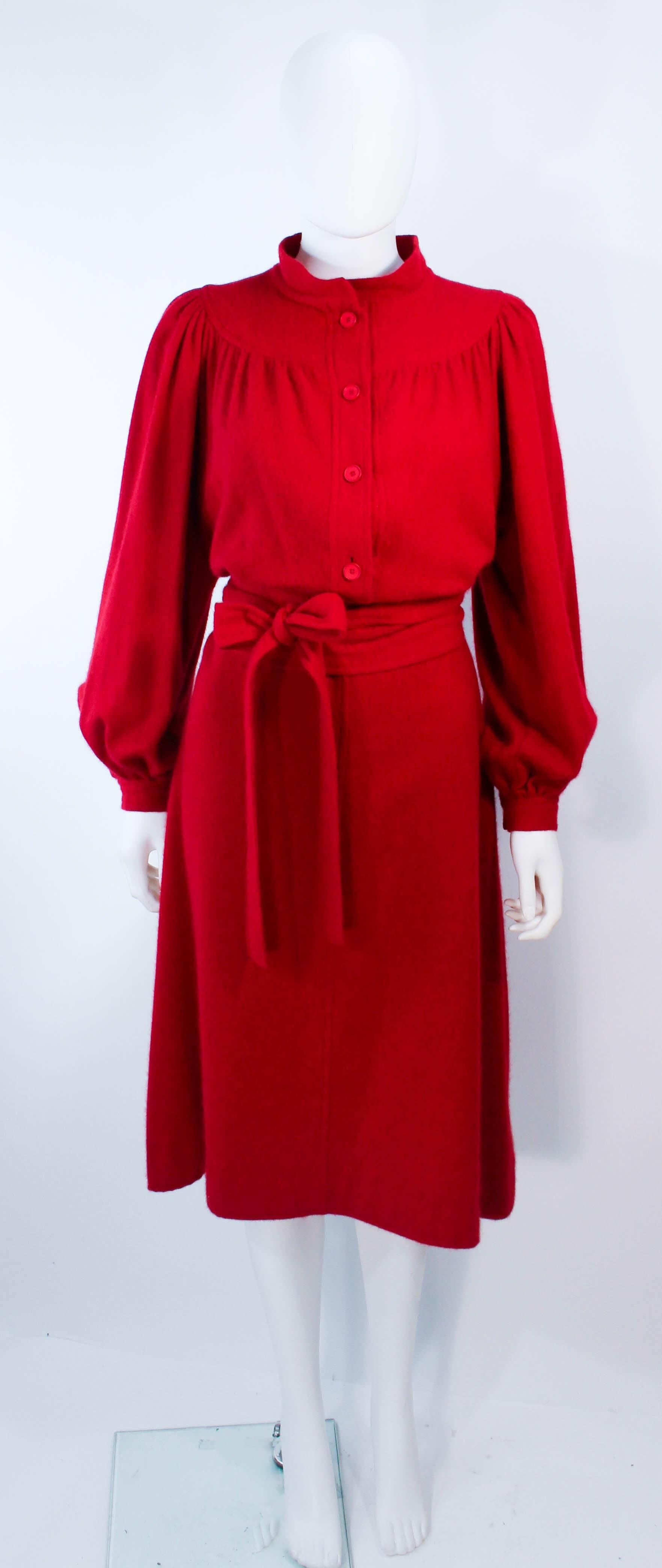 red cashmere dress