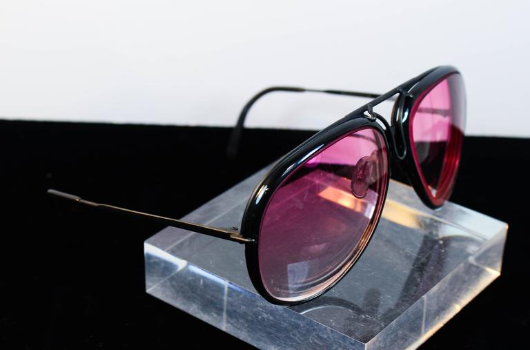 PORSCHE CARRERA 1980's Black Interchangeable Frame Sunglasses Large 135