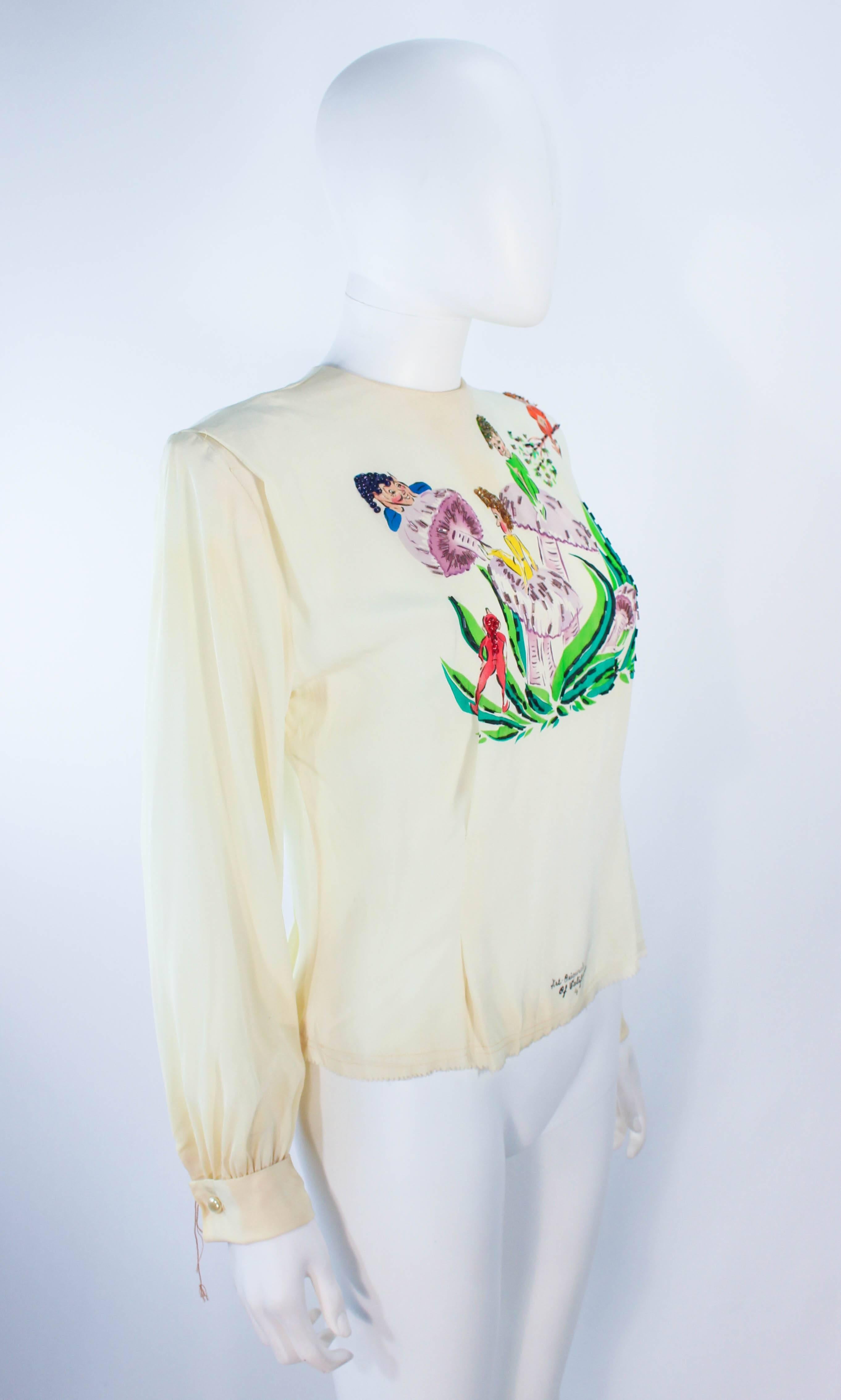 hand painted silk tops