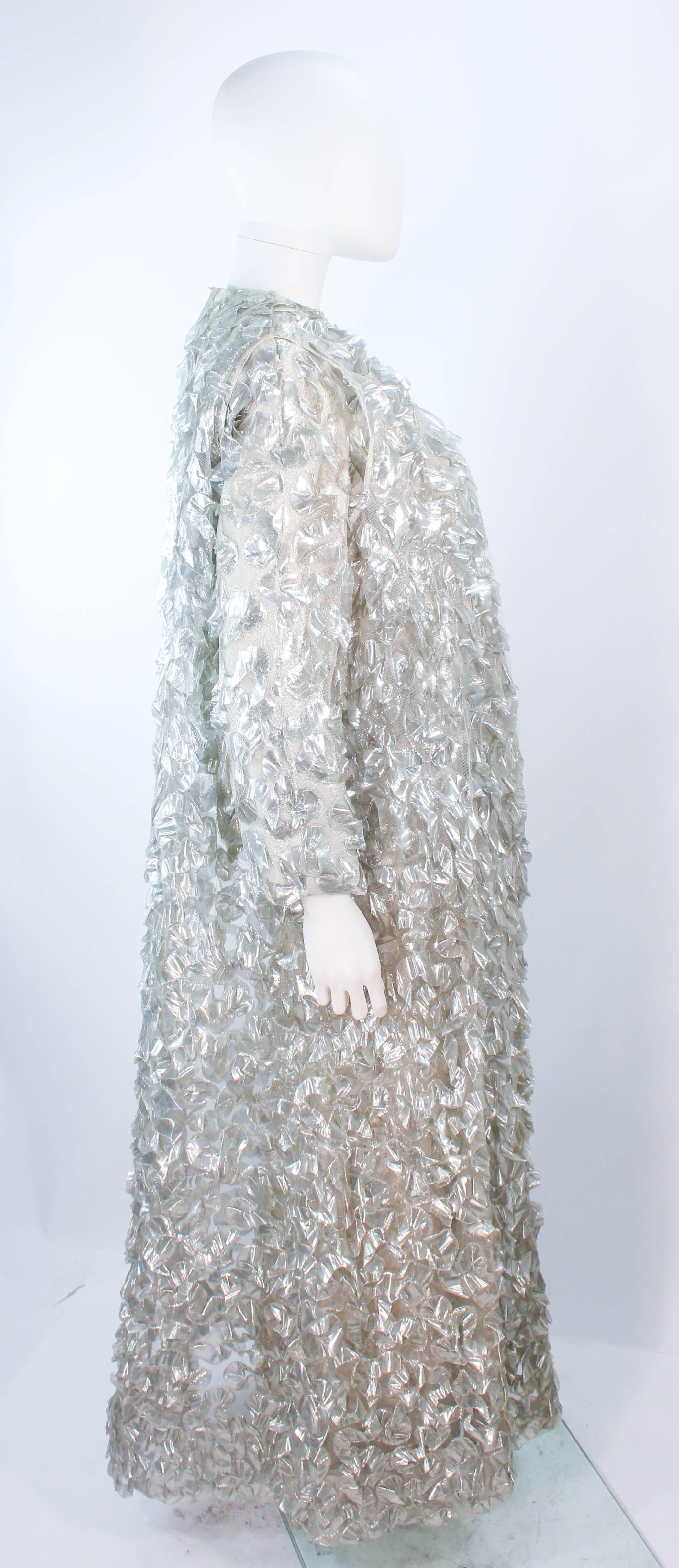 James Galanos Circa 1960s Silver Metallic Jacket, Pant, and Vest Ensemble In Good Condition For Sale In Los Angeles, CA