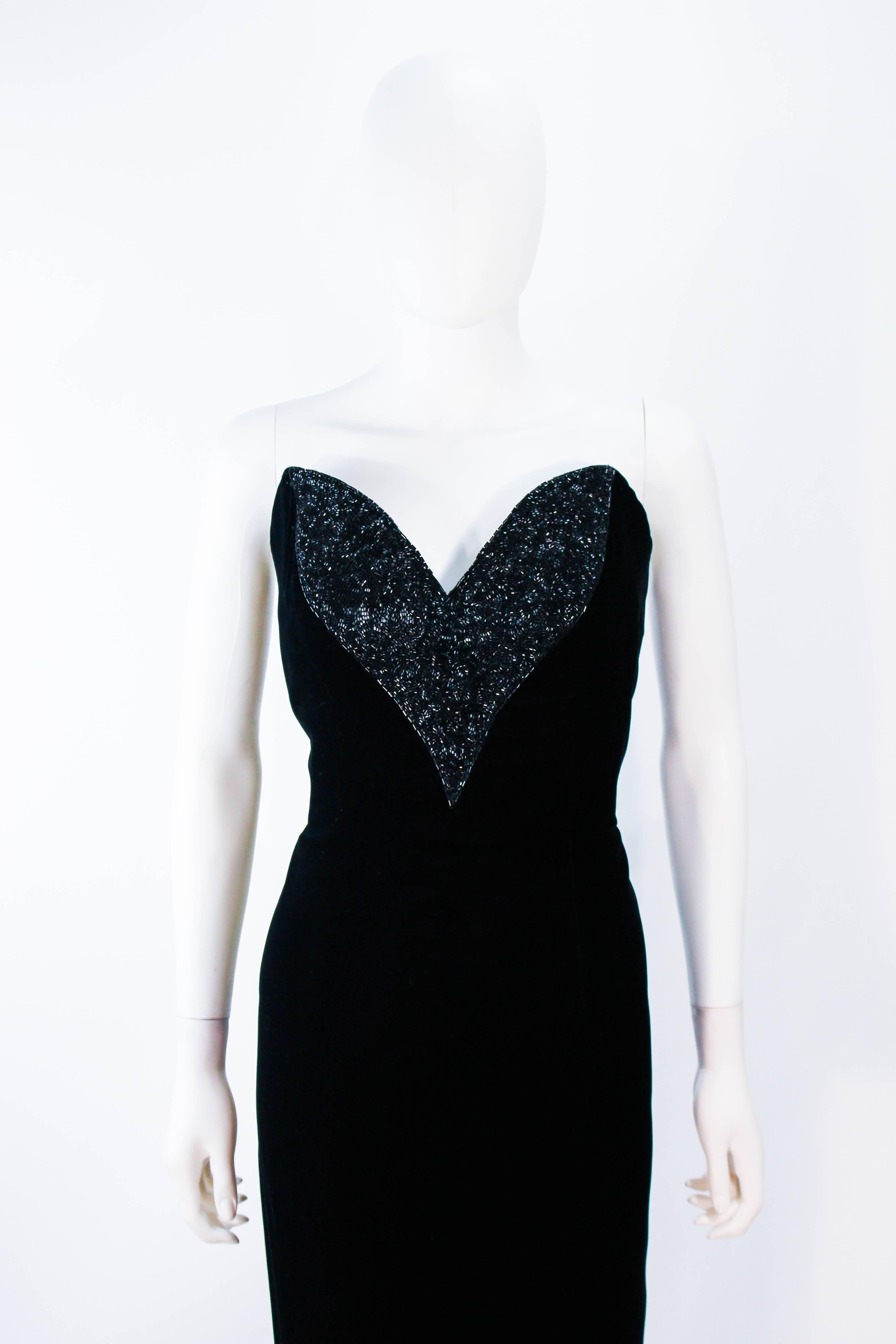 strapless black tie dress