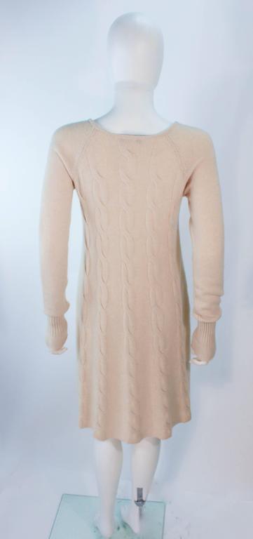 KRIZIA Cream Cashmere Knit Dress Size 42 For Sale at 1stDibs