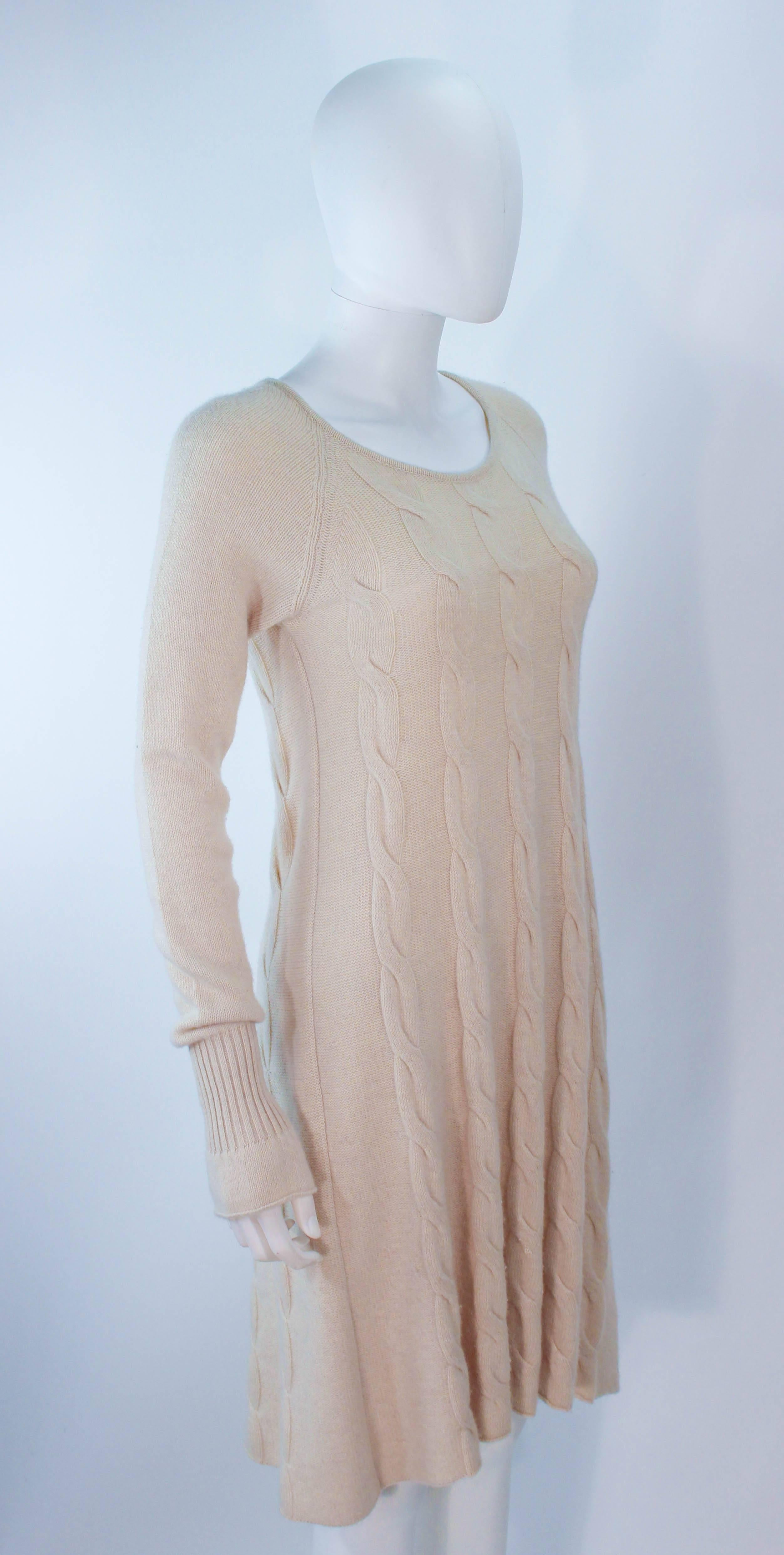 Women's KRIZIA Cream Cashmere Knit Dress Size 42 For Sale