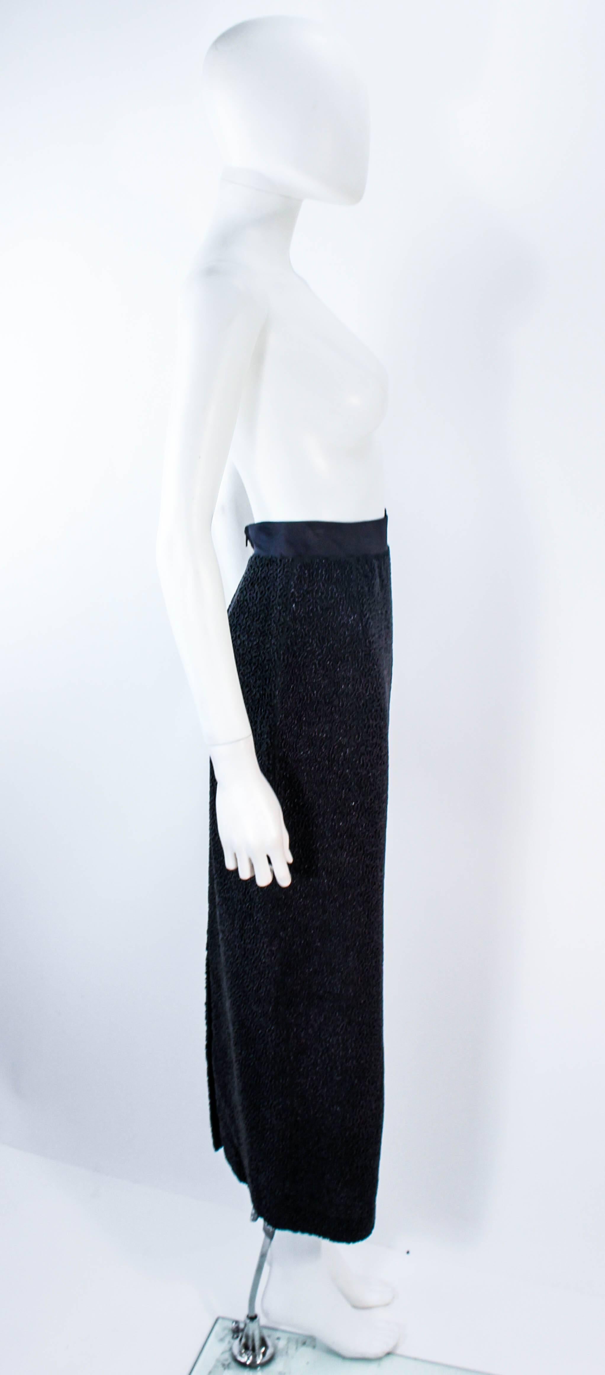 JEAN PAUL GAULTIER Vintage Beaded Full Length Silk Skirt Size 40 For Sale 1