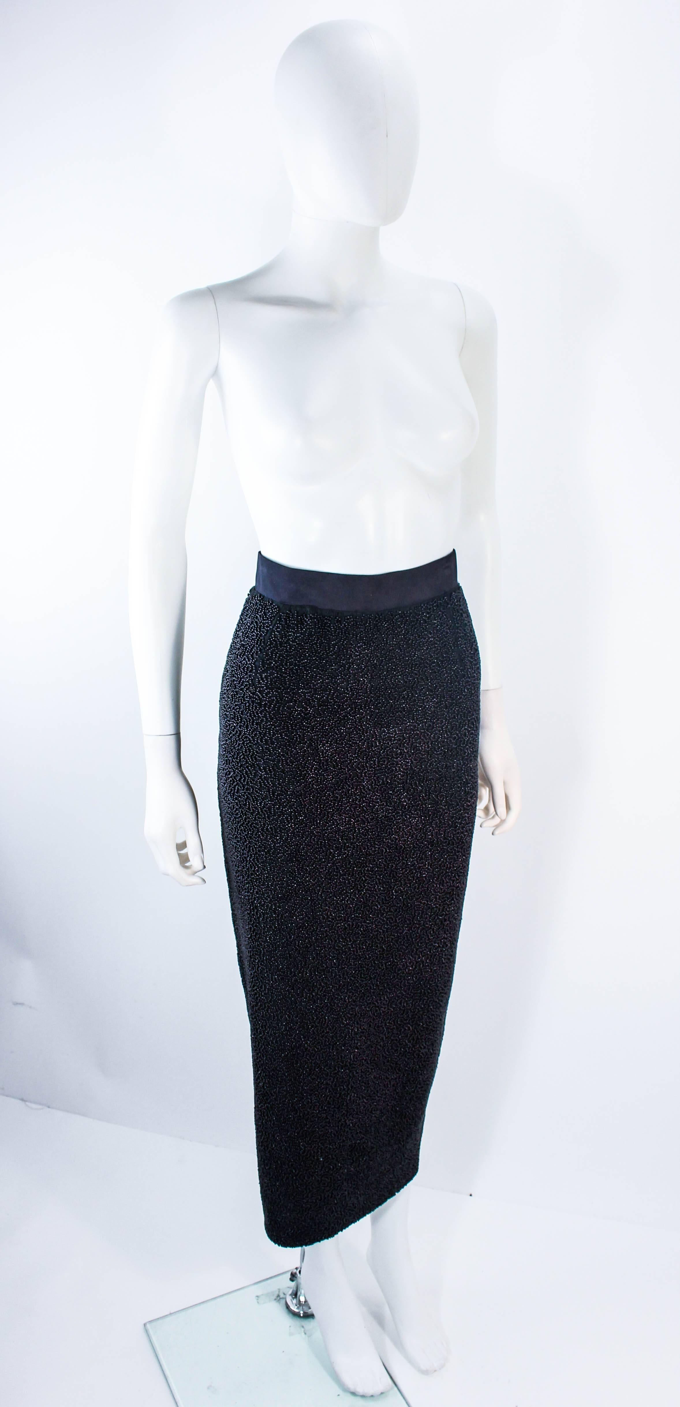 JEAN PAUL GAULTIER Vintage Beaded Full Length Silk Skirt Size 40 In Excellent Condition For Sale In Los Angeles, CA