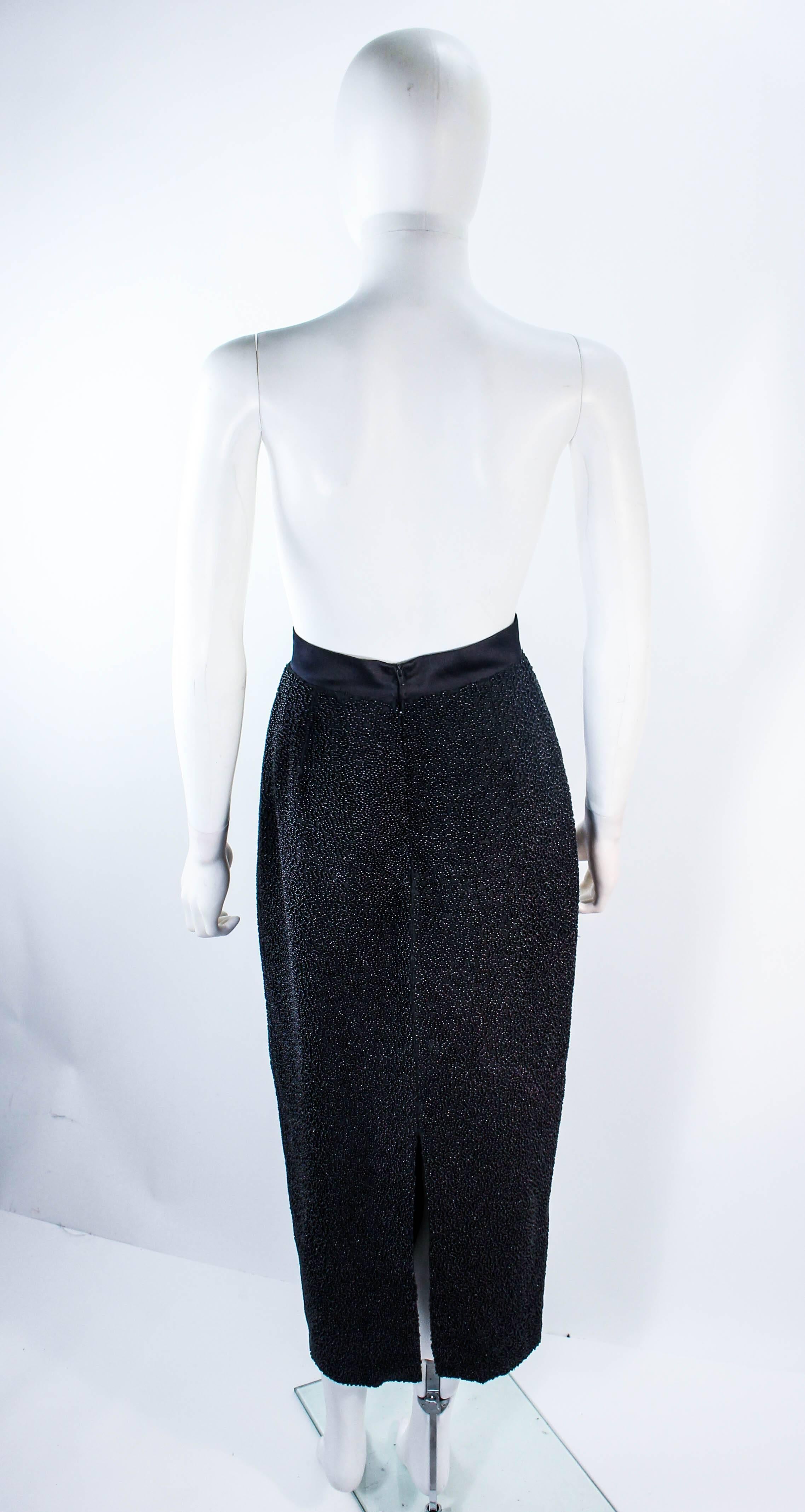JEAN PAUL GAULTIER Vintage Beaded Full Length Silk Skirt Size 40 For Sale 3