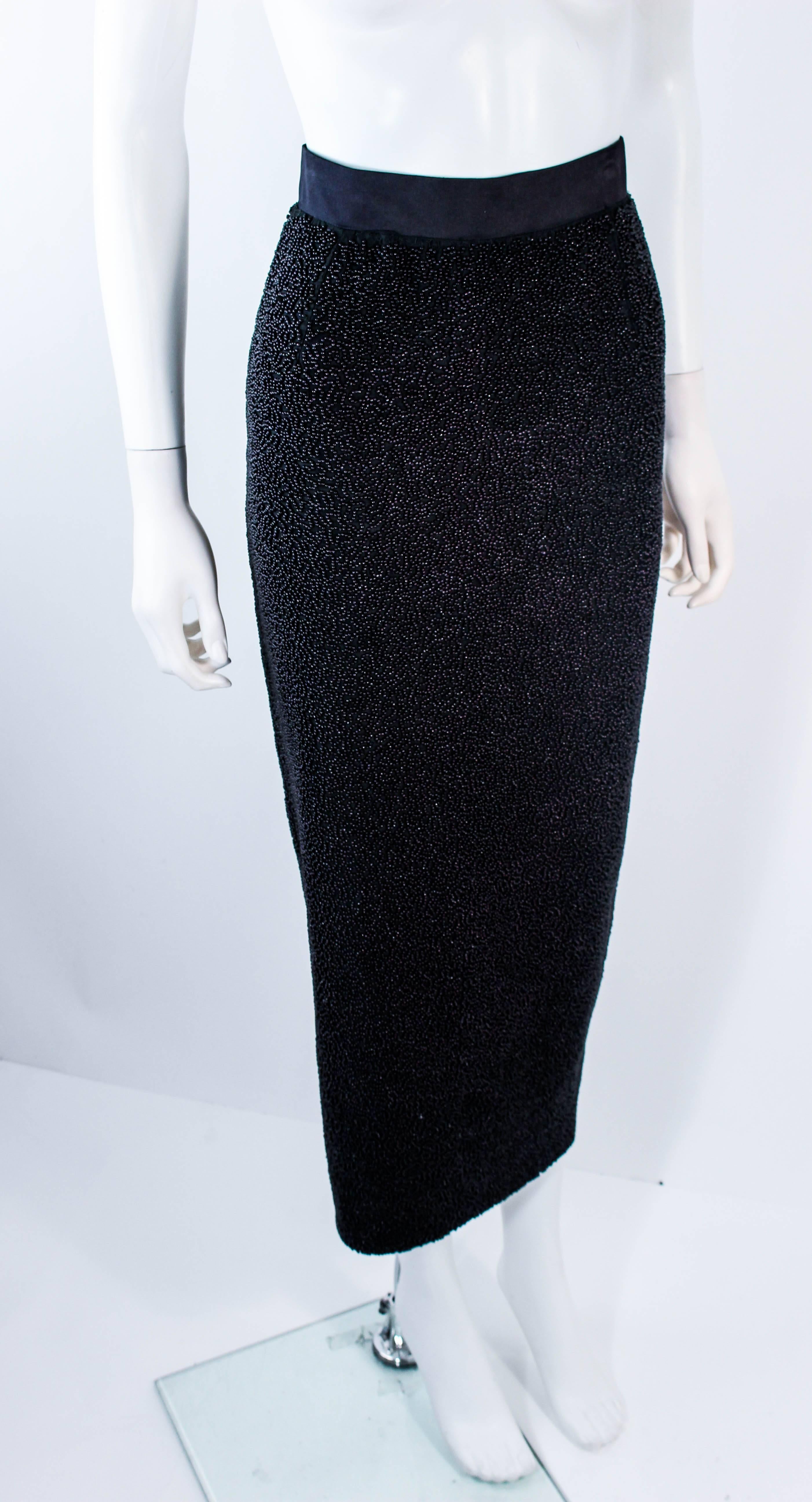 Women's JEAN PAUL GAULTIER Vintage Beaded Full Length Silk Skirt Size 40 For Sale