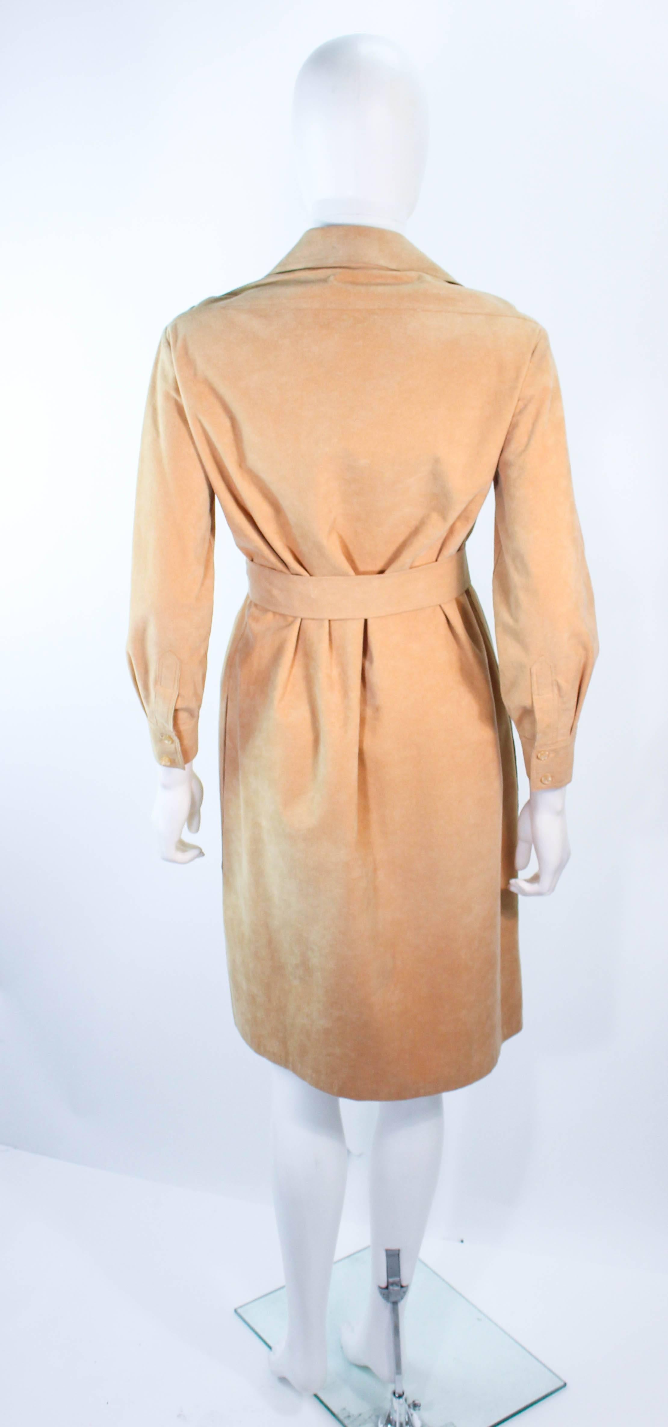 HALSTON Vintage Beige Suede Dress Size 4 6 5