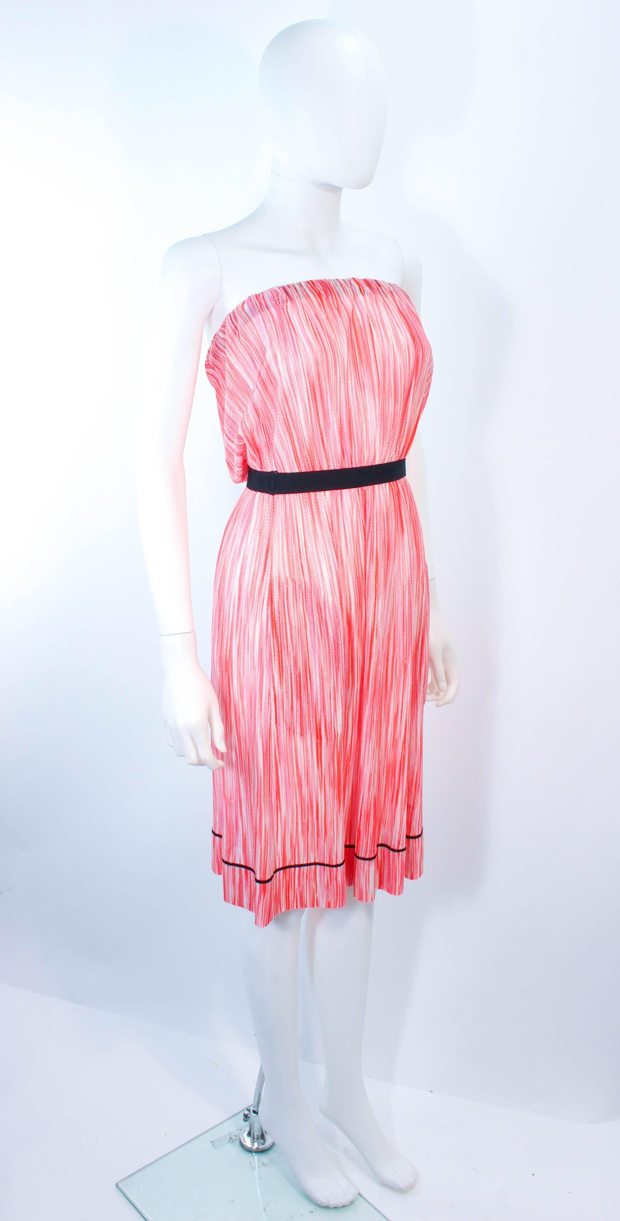 Donna MISSONI Vestito senza spalline in maglia bianca, arancione e rosa taglia 4 6 in vendita
