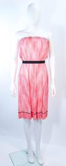 MISSONI White Orange and Pink Knit Strapless Dress Size 4 6