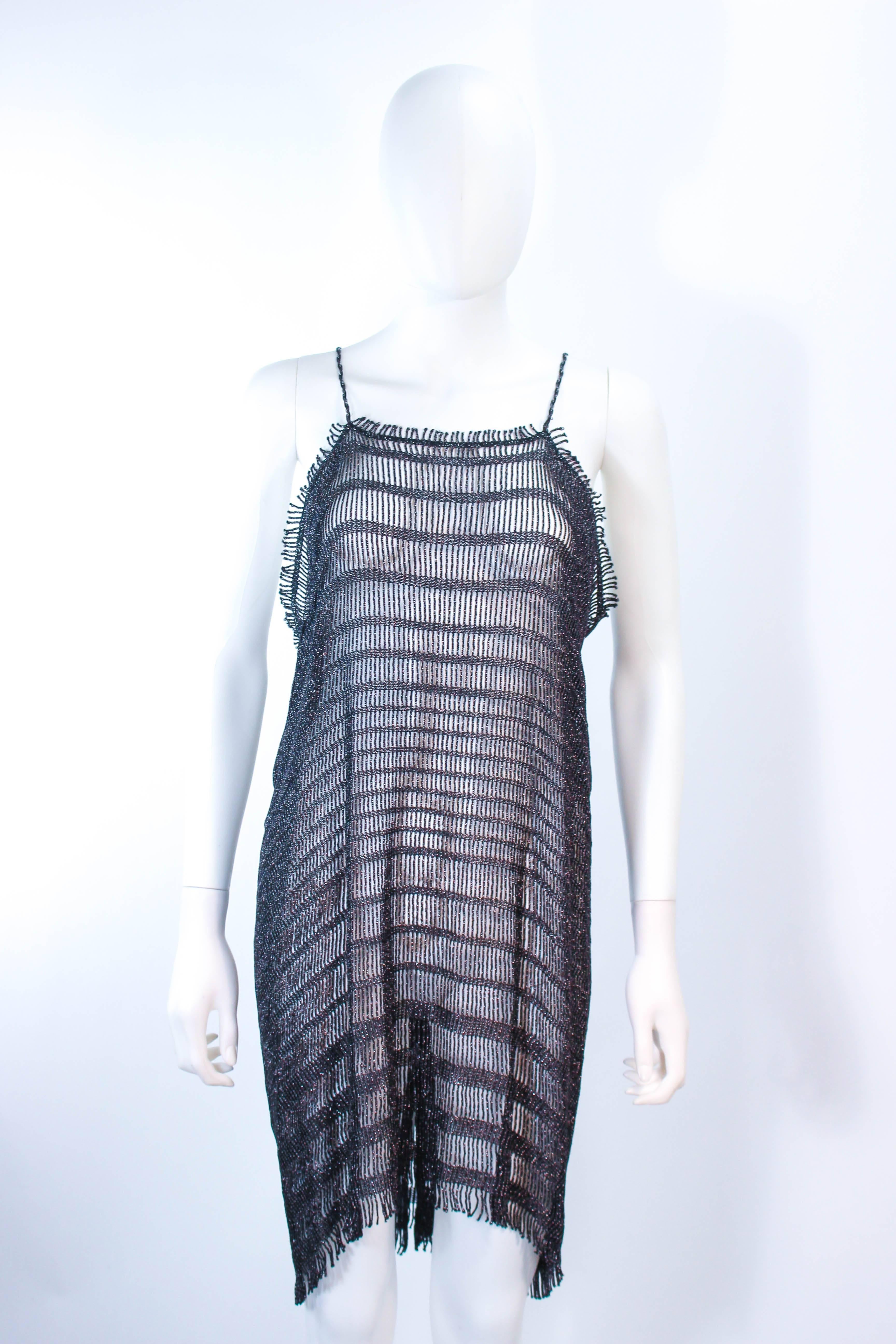 MISSONI Black Metallic Knit Stretch Set with Nude Jersey Dress Size 44 For Sale 4