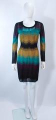 MISSONI NWT Navy and Mustard Zig Zag Knit Dress Size 40