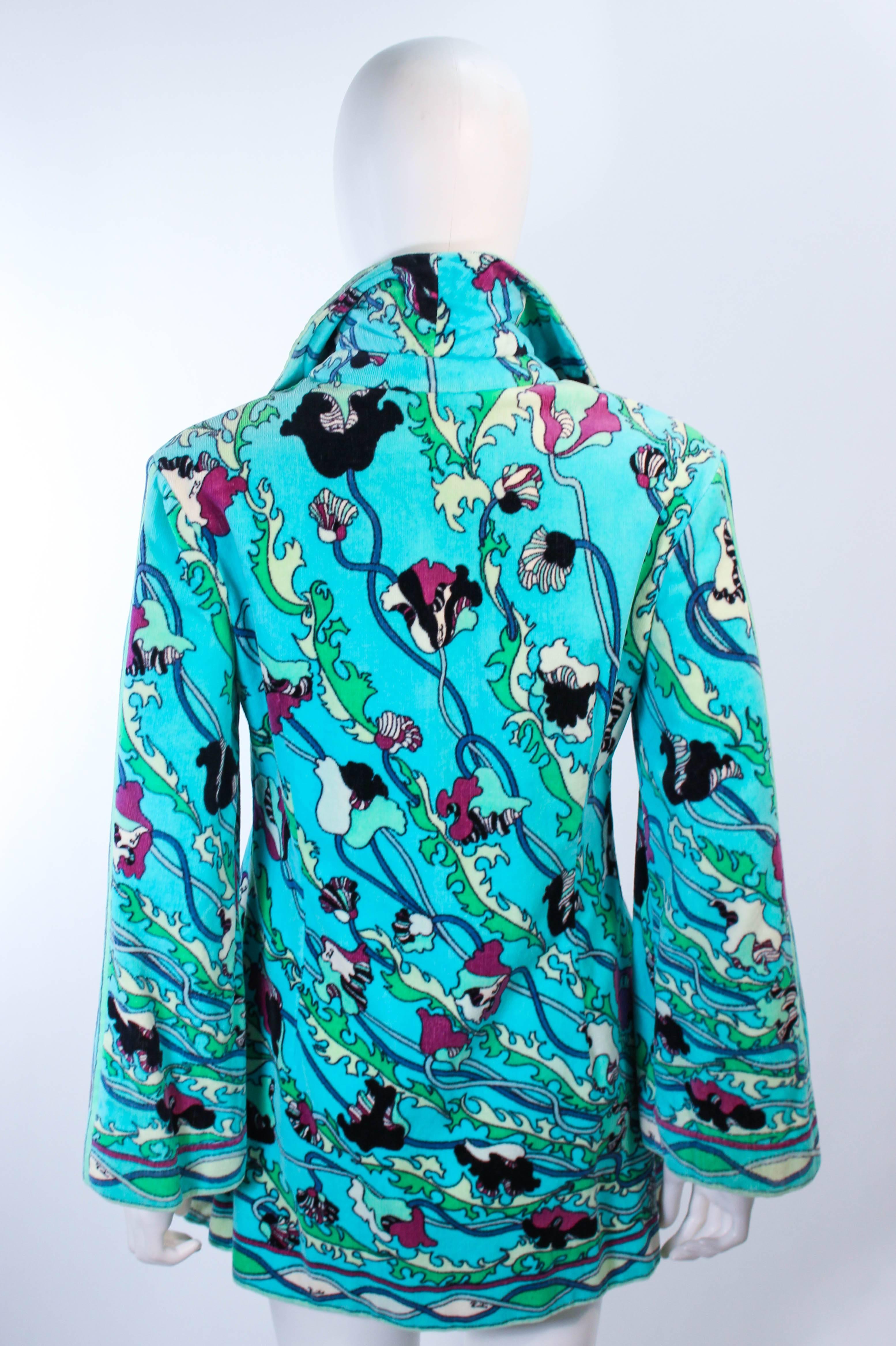 EMILIO PUCCI Vintage 1960's Terry Cloth Velour Swimsuit Cover Up Size 2 4 1