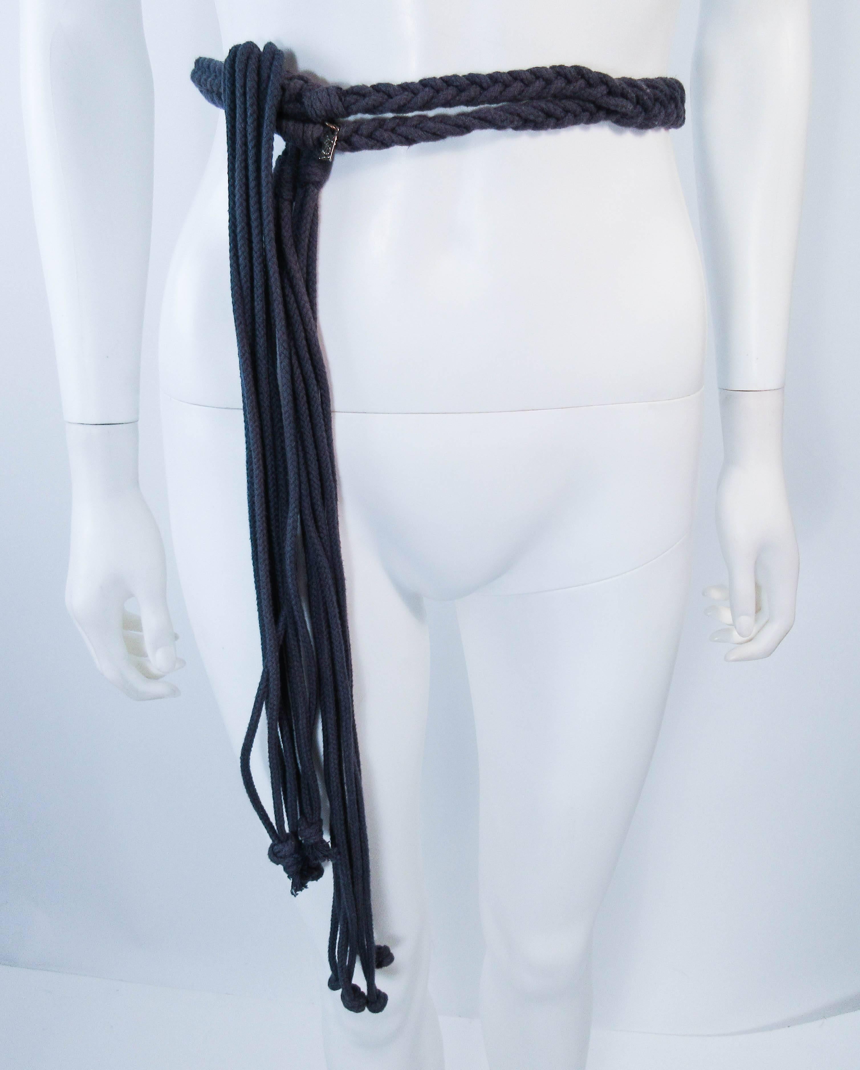 YVES SAINT LAURENT Blue Rope Belt In Good Condition In Los Angeles, CA