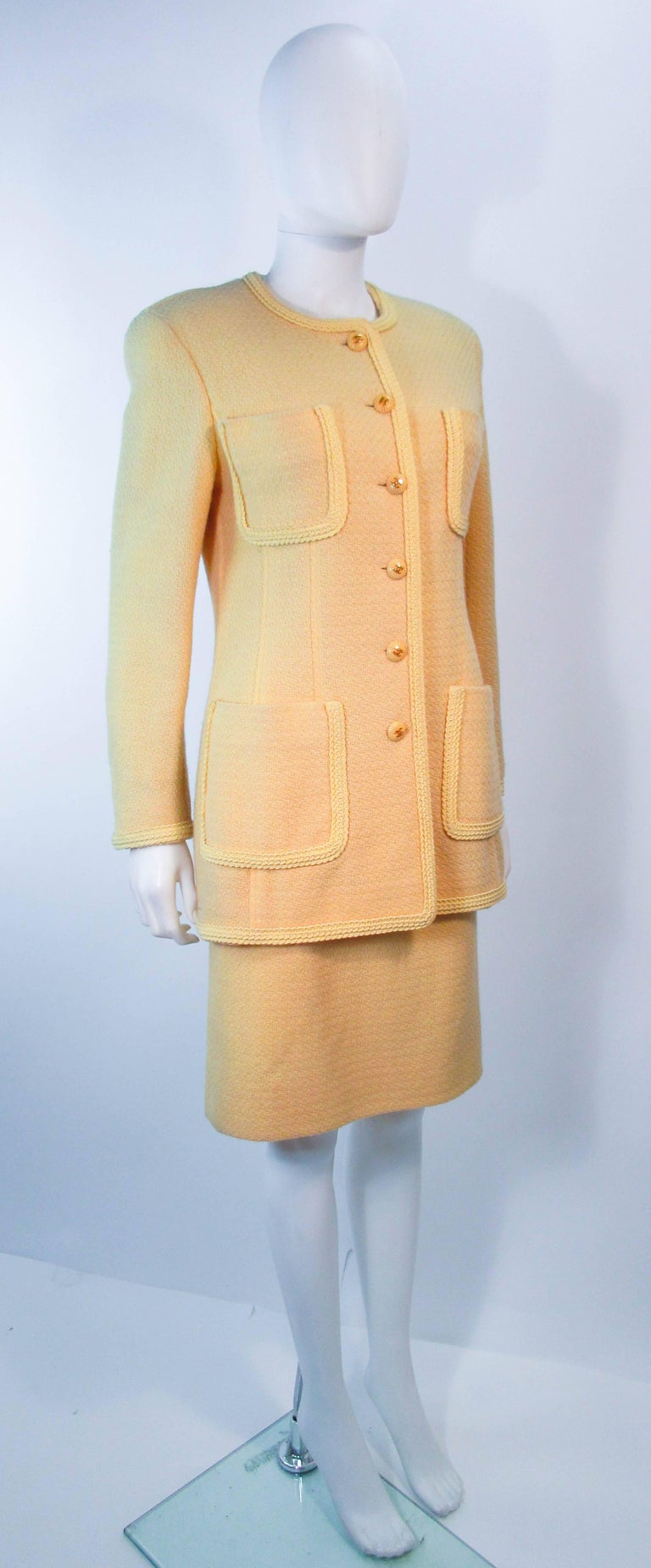 yellow chanel suit 42